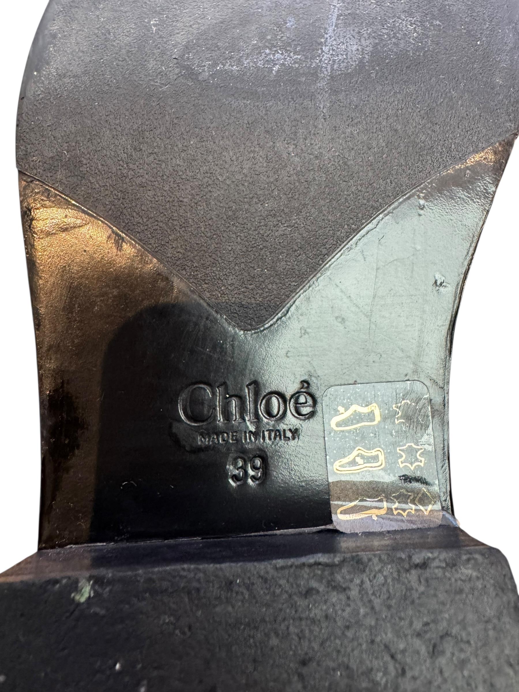 CHLOE BLACK LEATHER BOOTS
