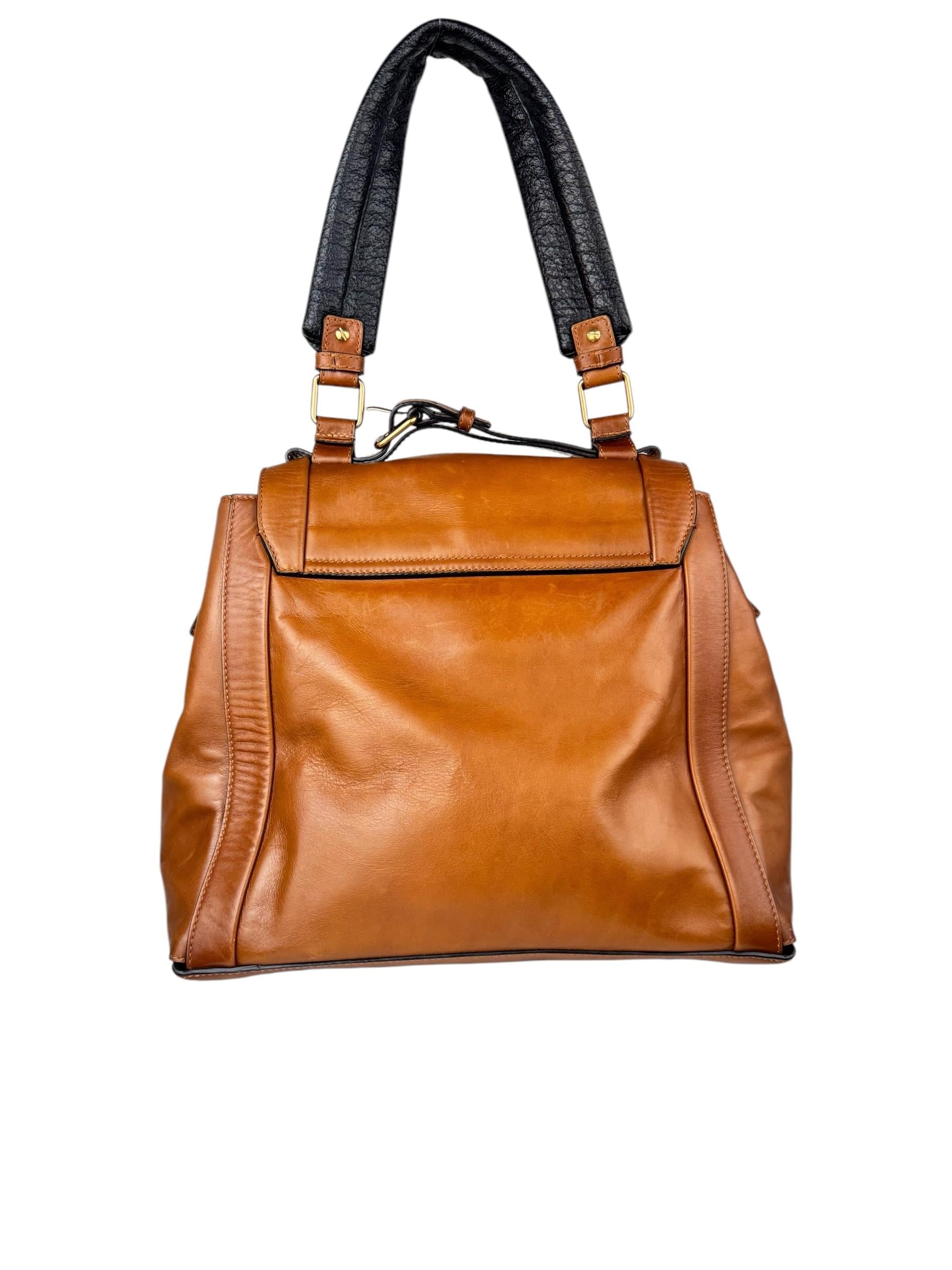 CHLOE BROWN LEATHER TOTE BAG
