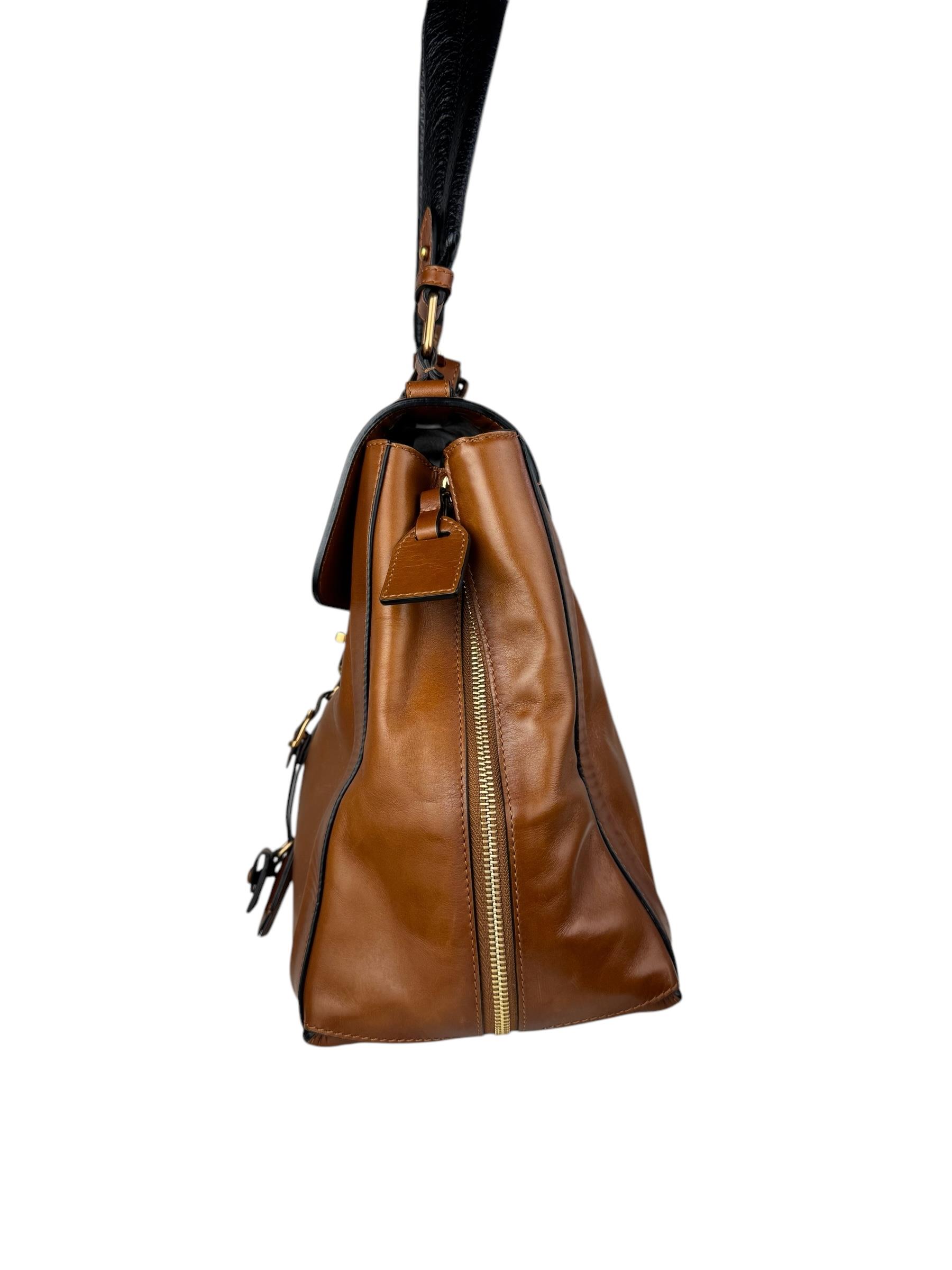 CHLOE BROWN LEATHER TOTE BAG
