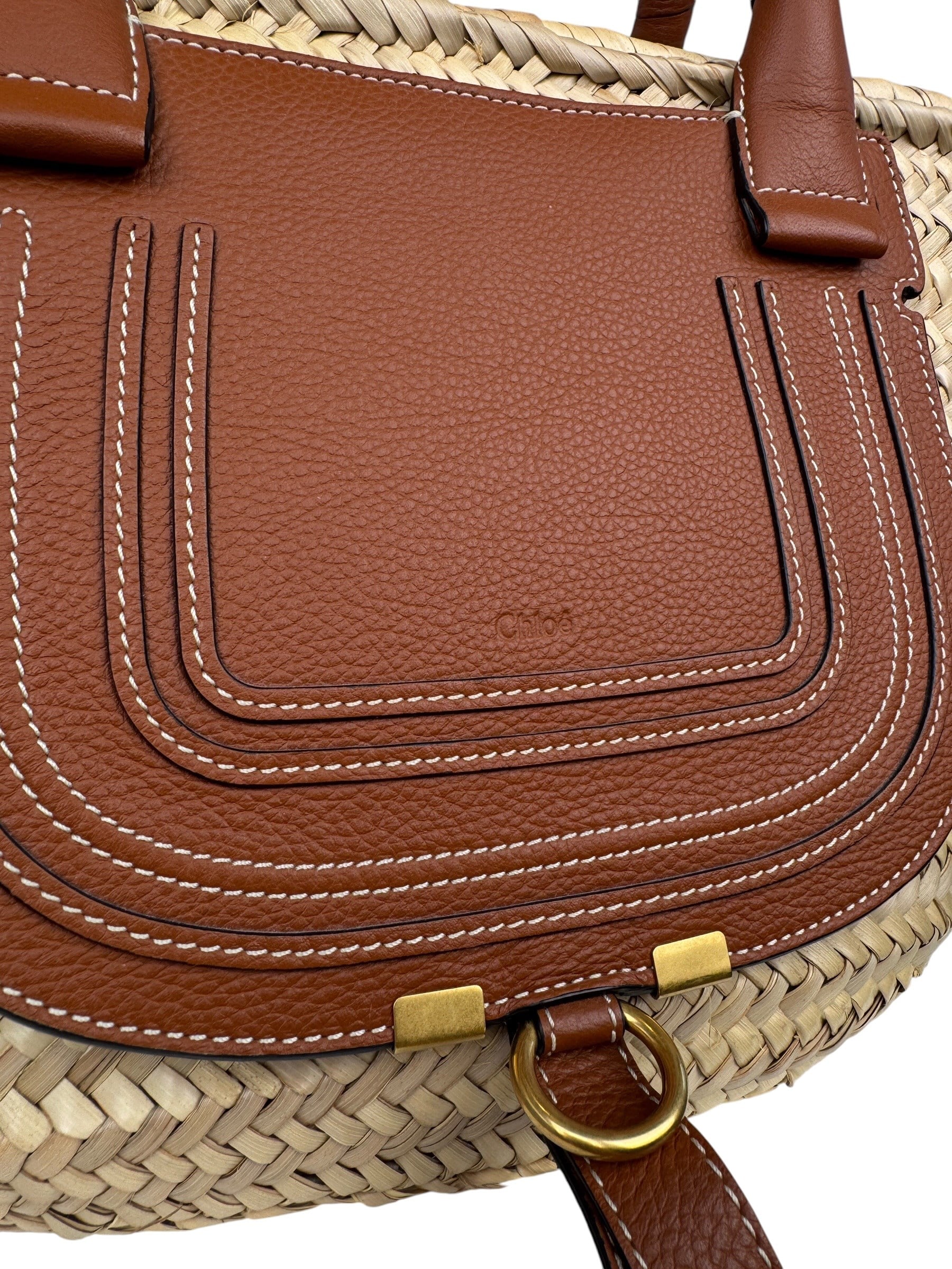 CHLOE BROWN MARCIE RAFFIA TOTE