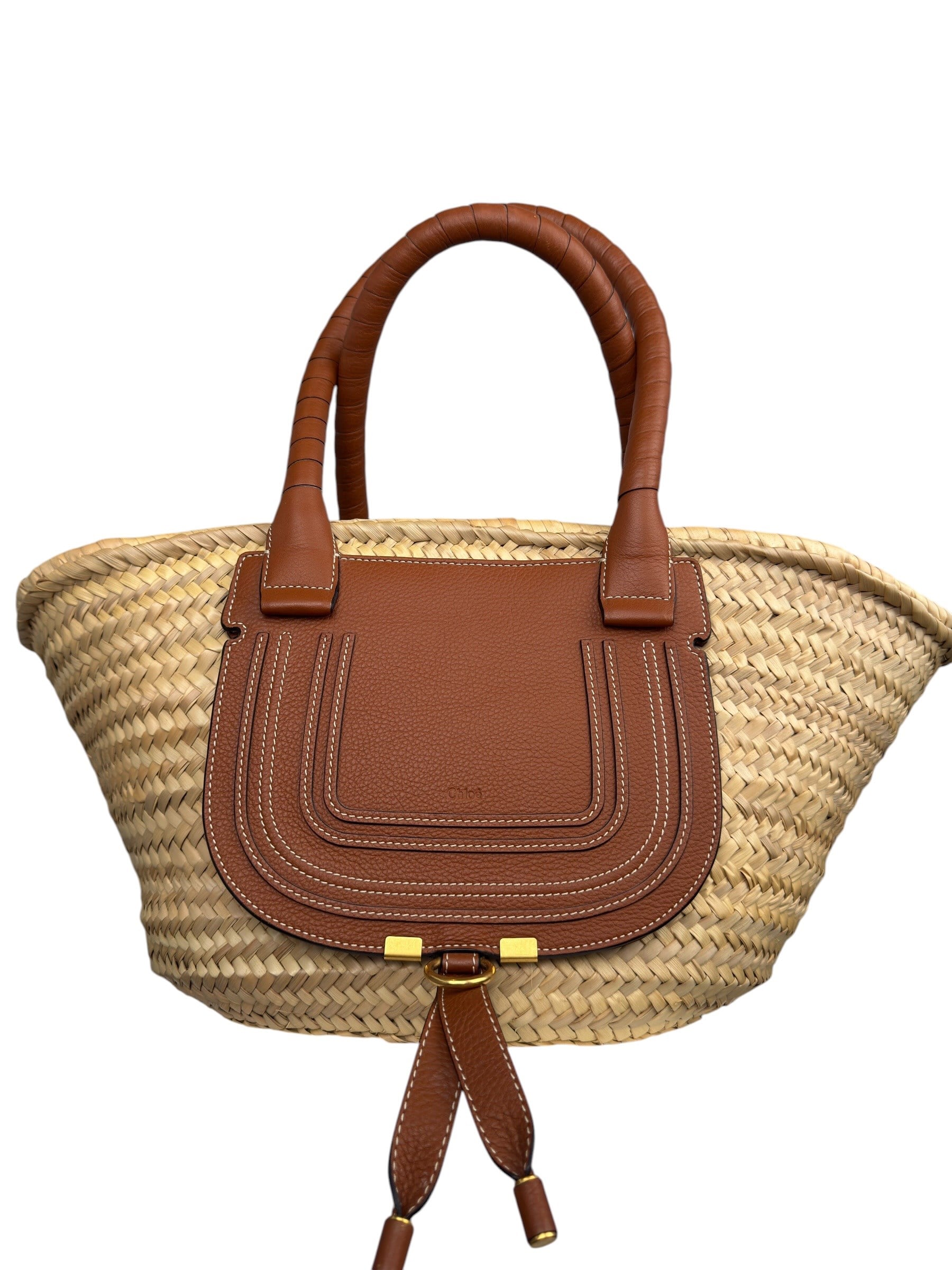 CHLOE BROWN MARCIE RAFFIA TOTE