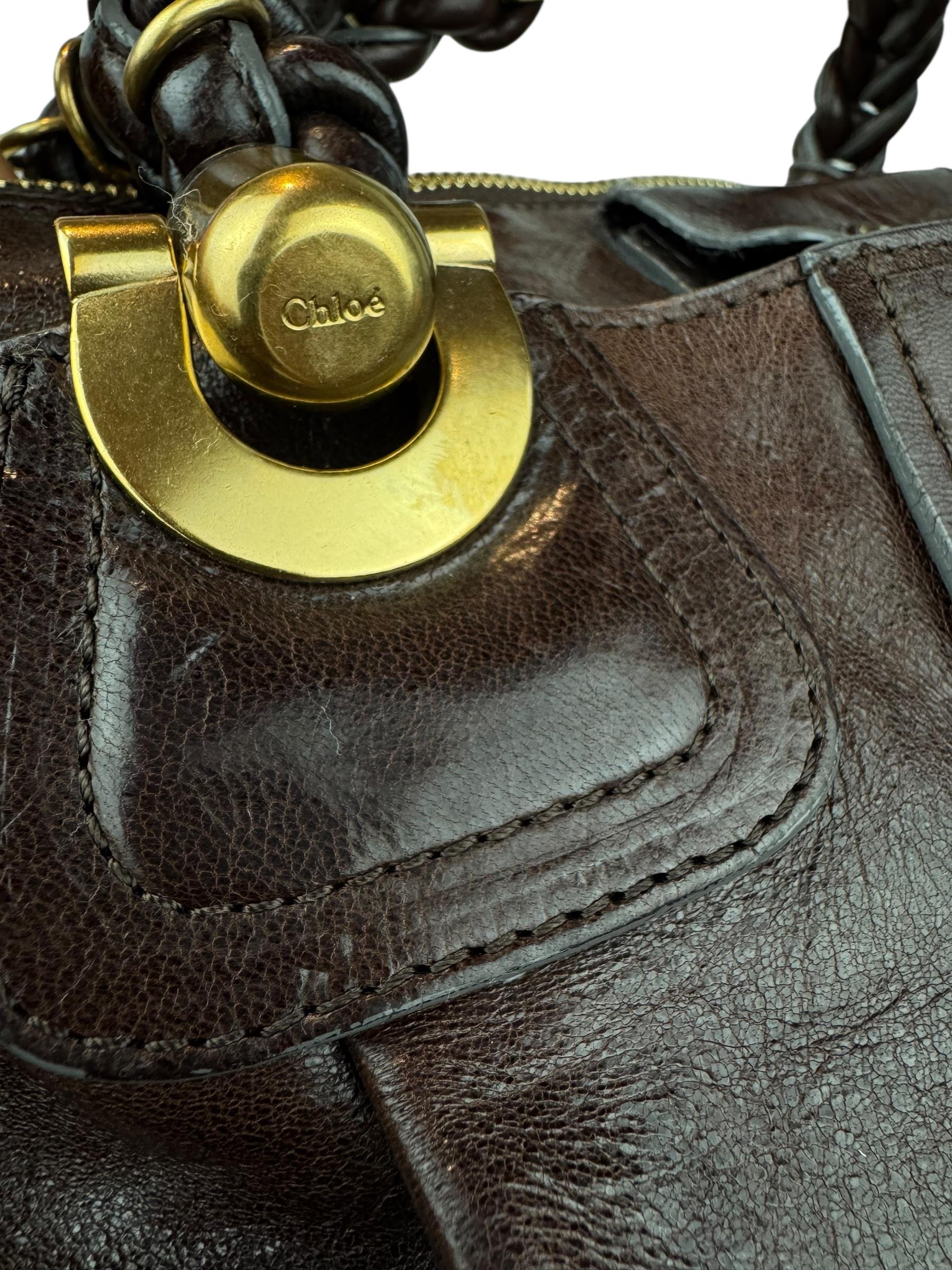 CHLOE MOKA LEATHER HELOISE SHOULDER BAG