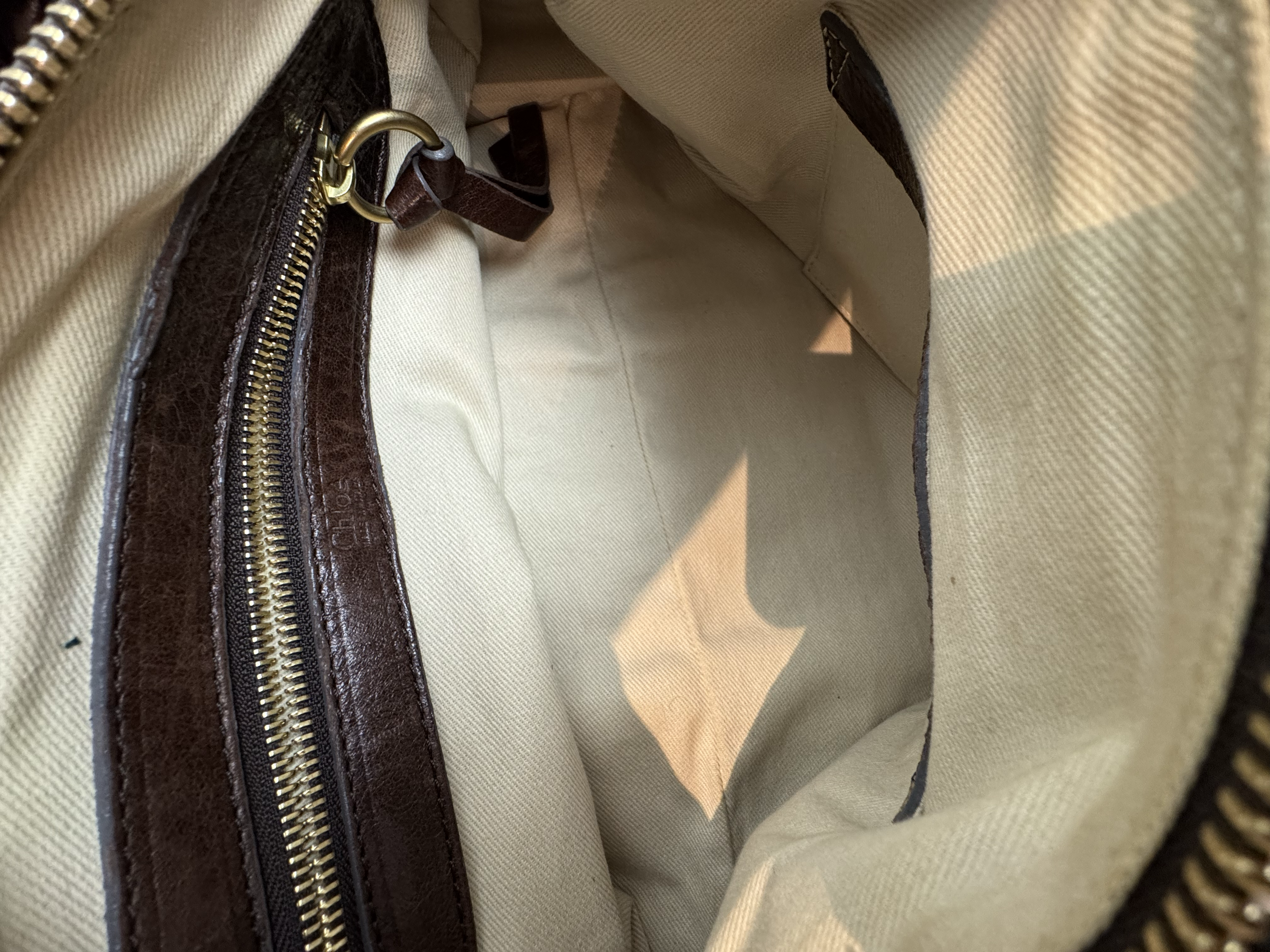CHLOE MOKA LEATHER HELOISE SHOULDER BAG