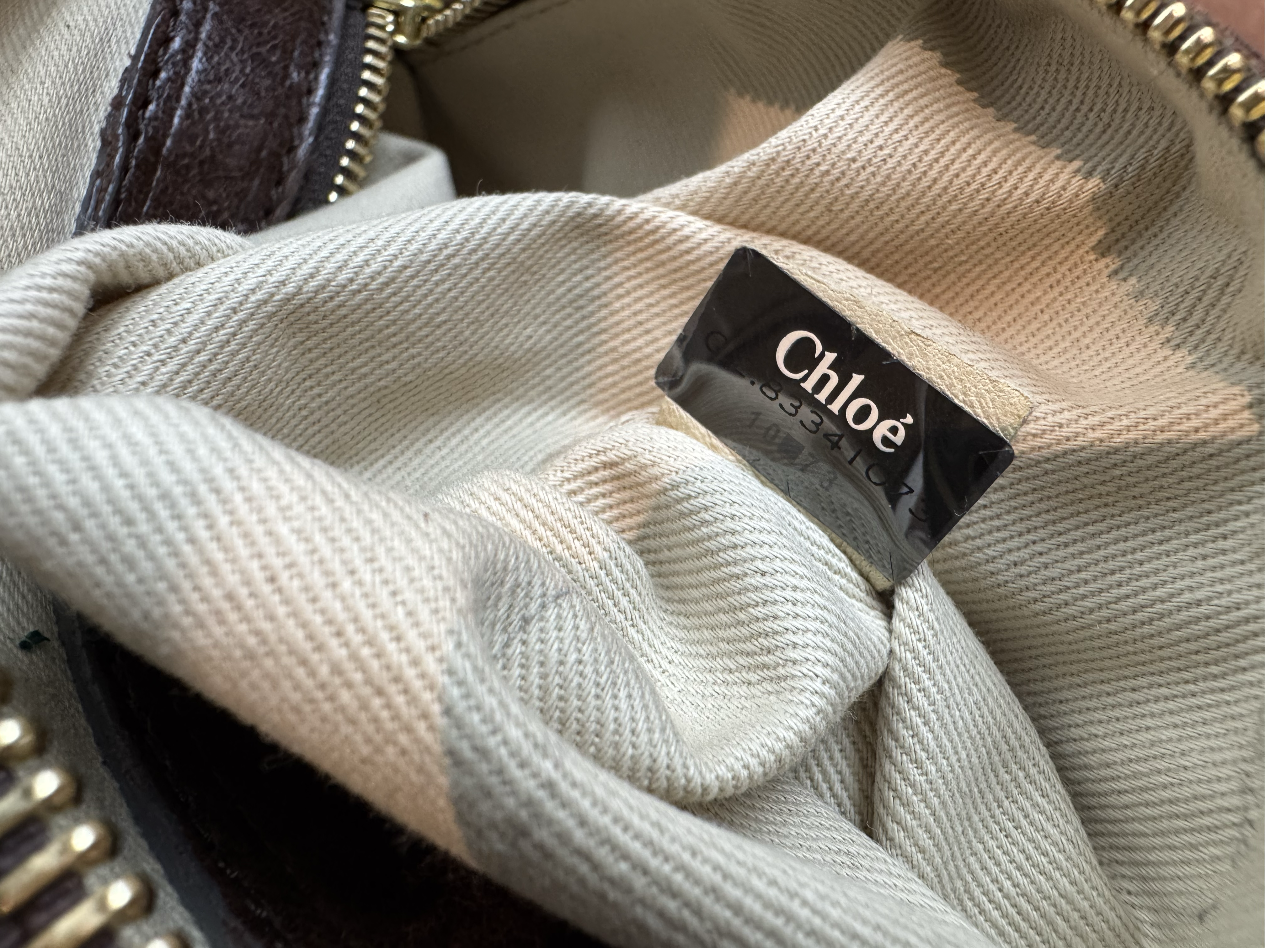 CHLOE MOKA LEATHER HELOISE SHOULDER BAG