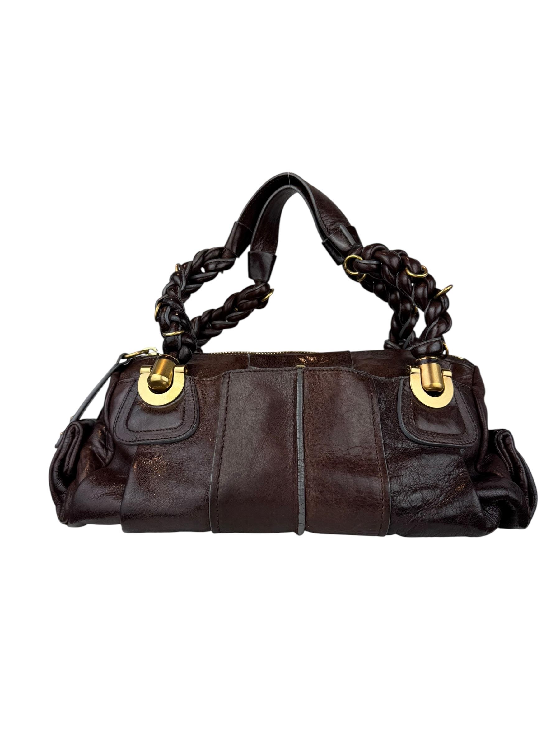 CHLOE MOKA LEATHER HELOISE SHOULDER BAG
