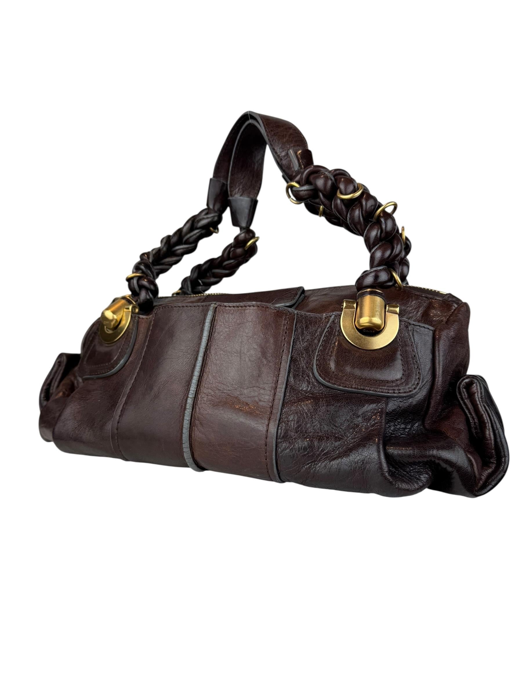 CHLOE MOKA LEATHER HELOISE SHOULDER BAG