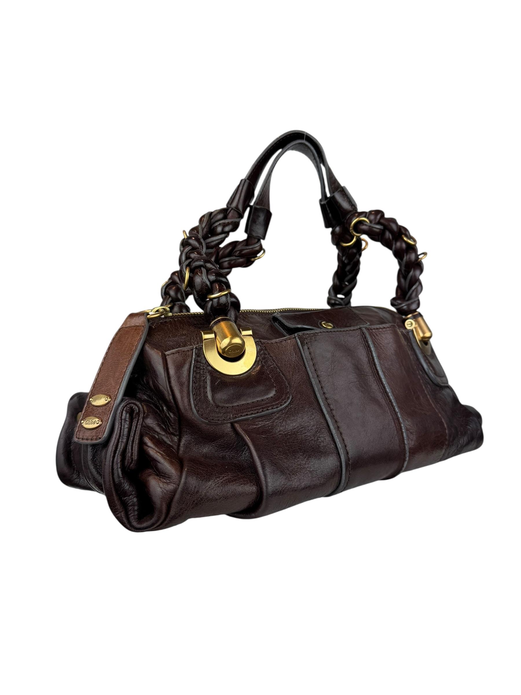 CHLOE MOKA LEATHER HELOISE SHOULDER BAG