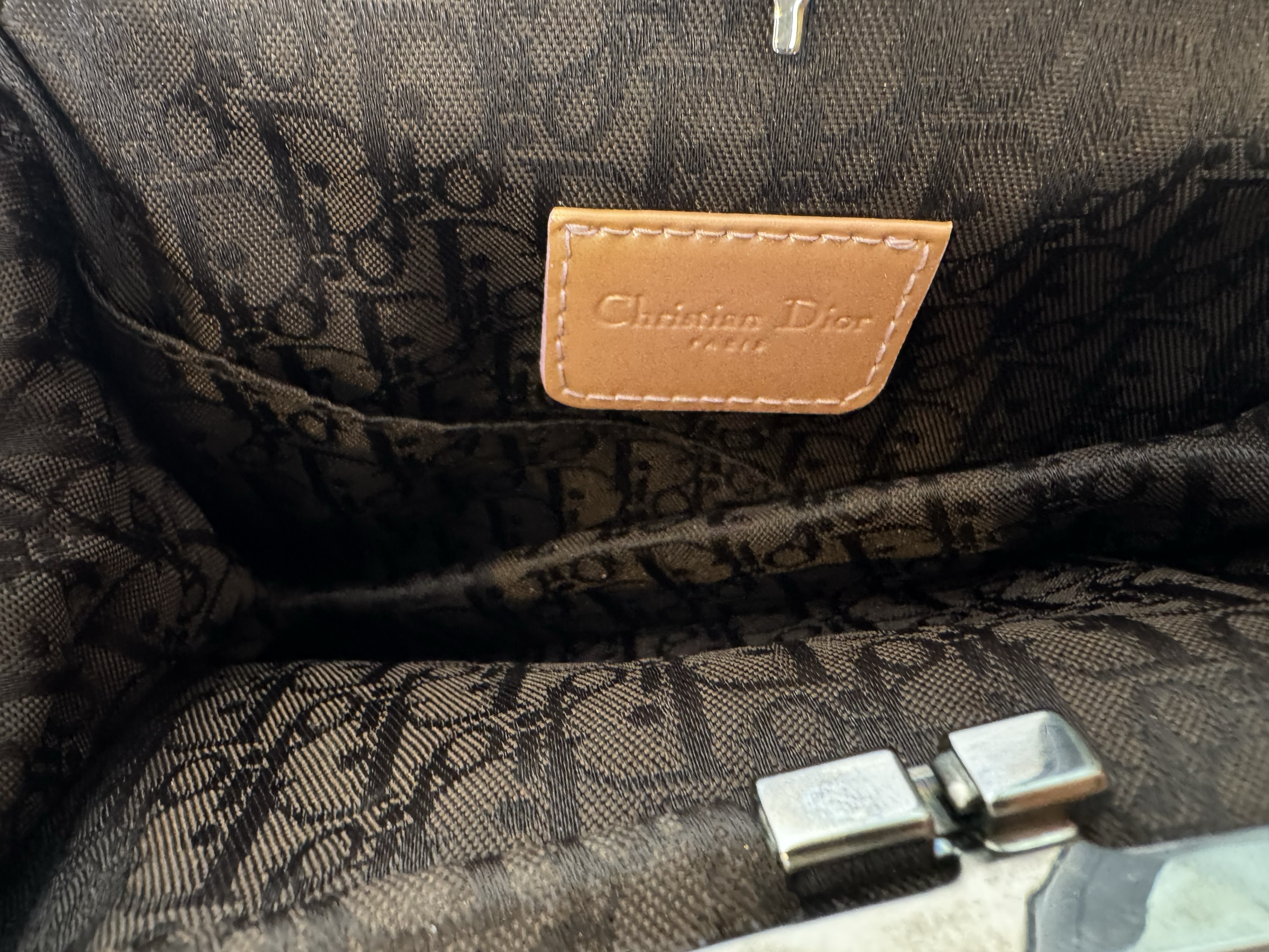CHRISTIAN DIOR 2000S PINK SATIN MINI SADDLE BAG