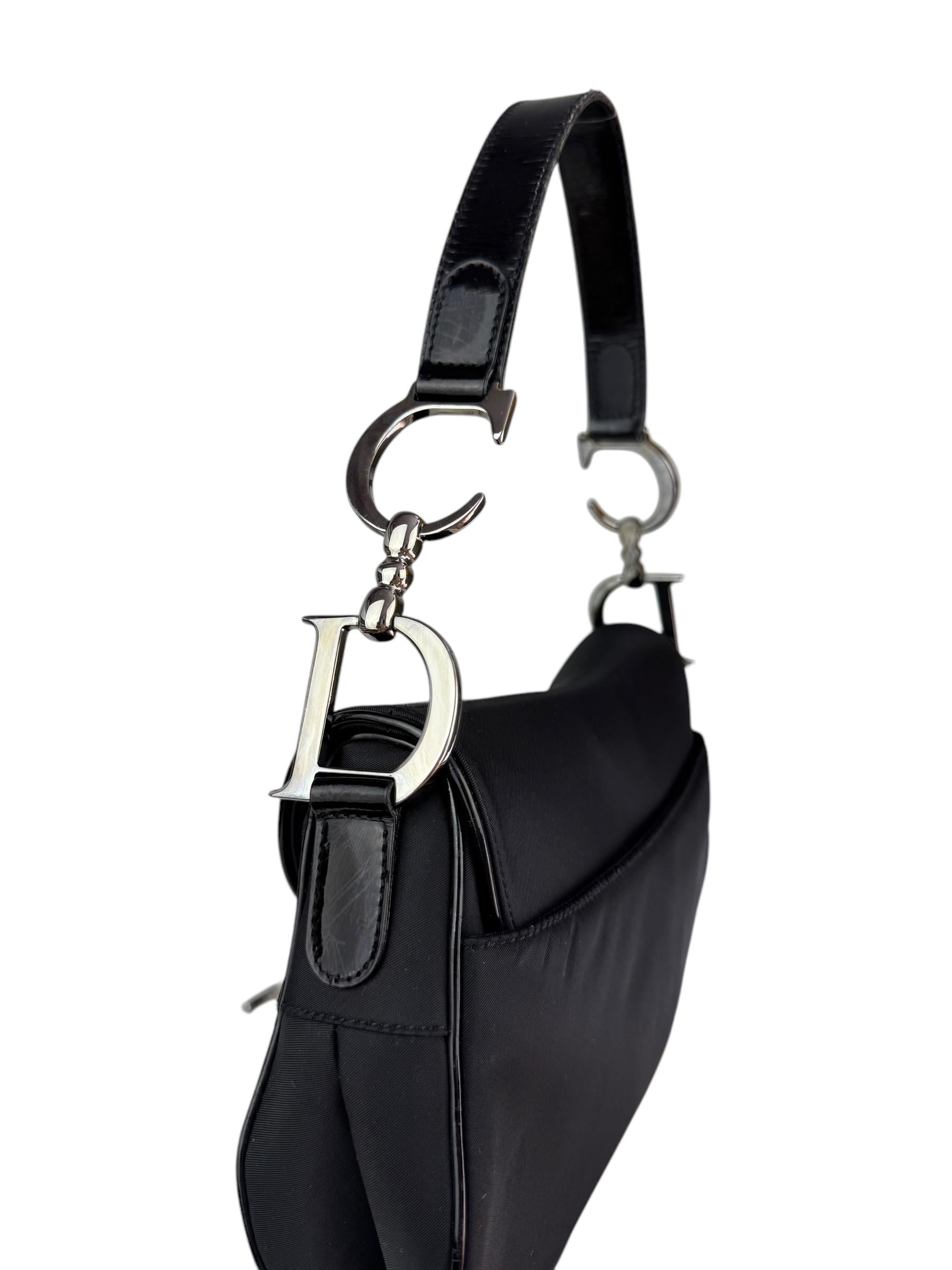 CHRISTIAN DIOR BLACK BORSA SADDLE BAG