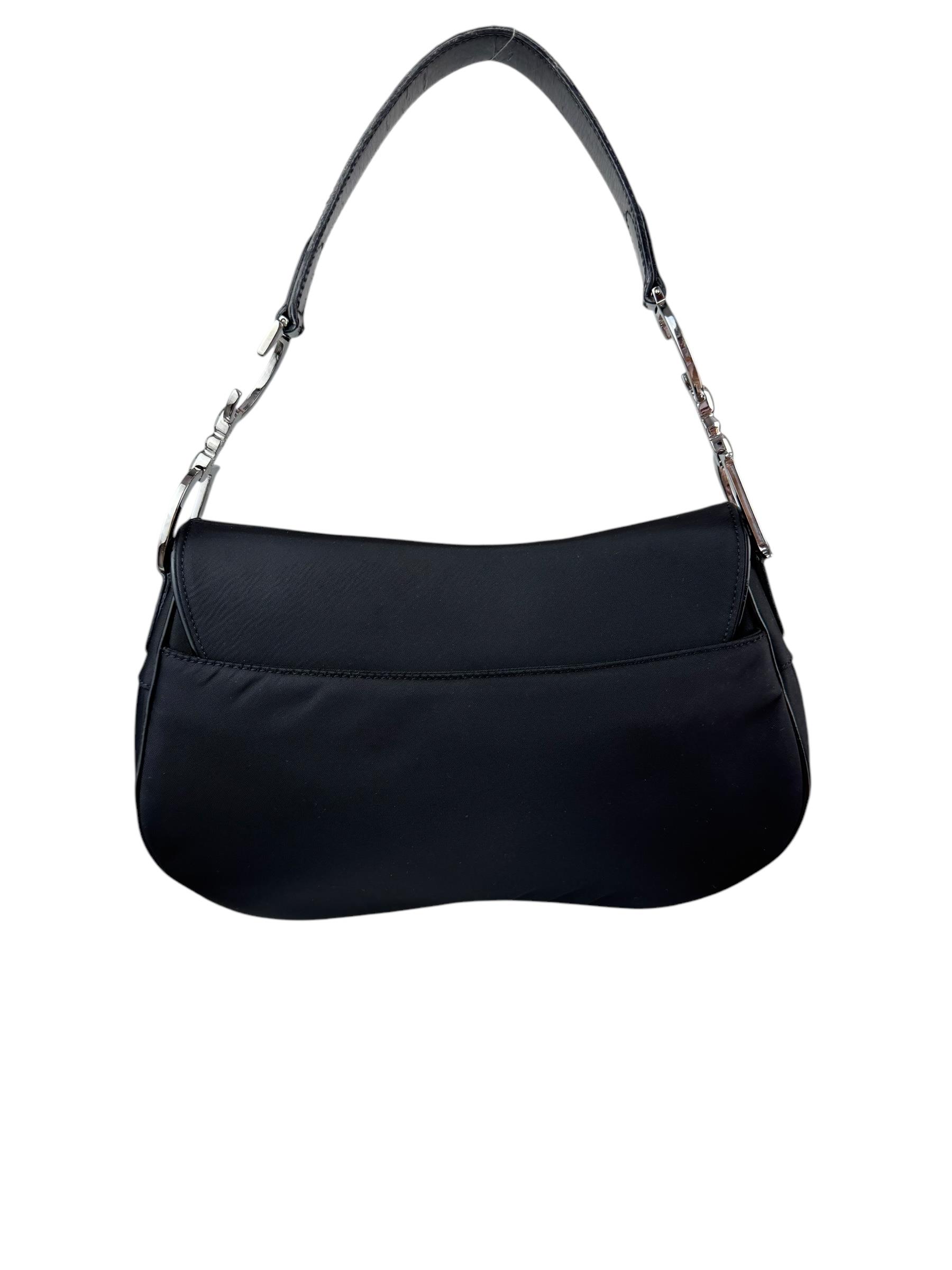 CHRISTIAN DIOR BLACK BORSA SADDLE BAG