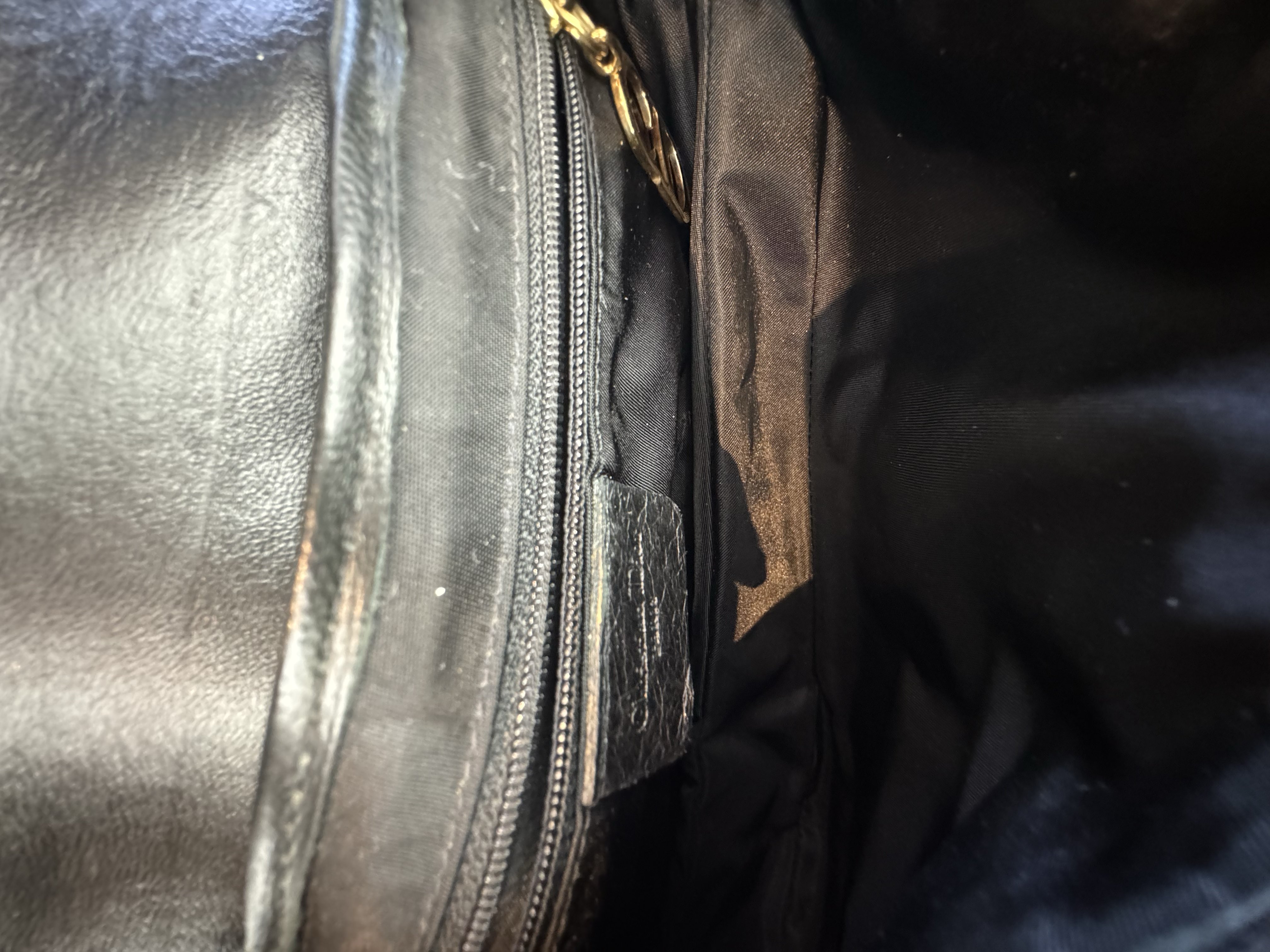 CHRISTIAN DIOR BLACK LEATHER SADDLE BAG