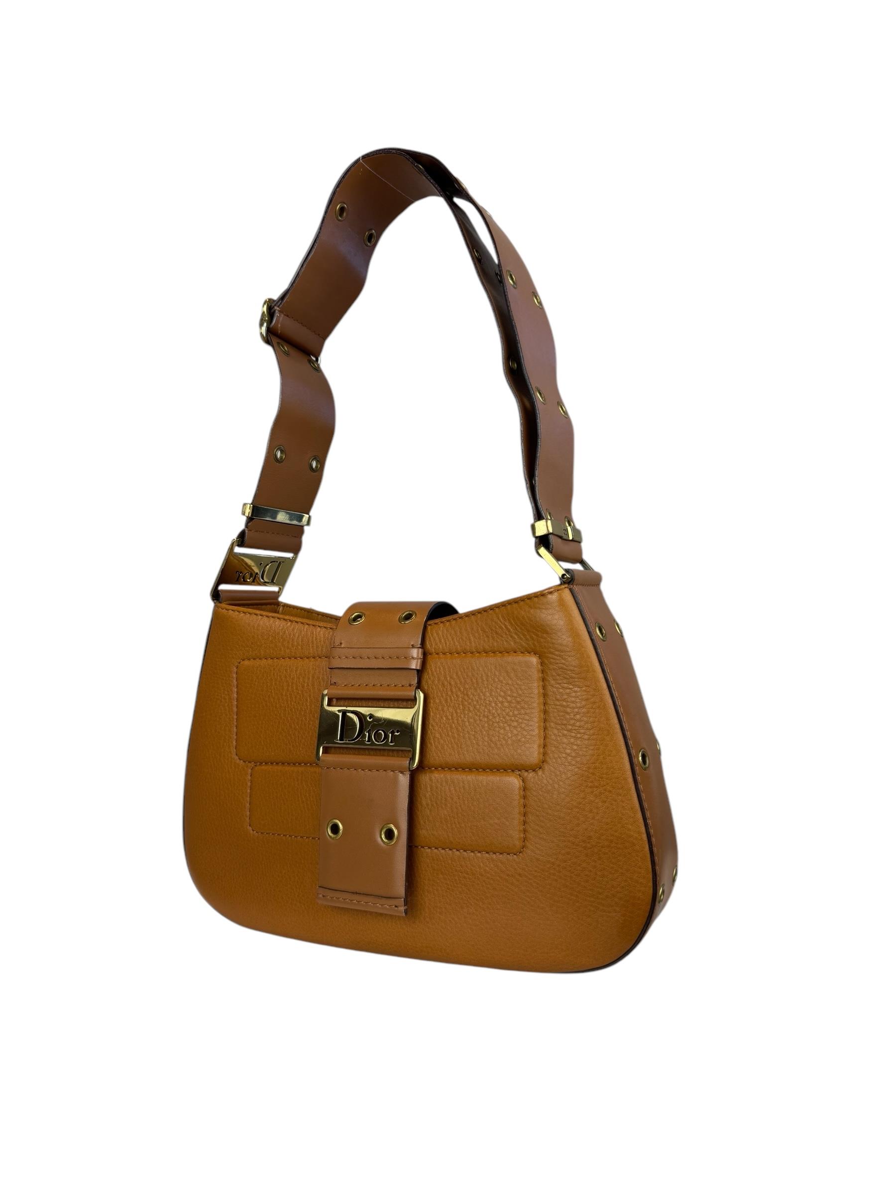 CHRISTIAN DIOR BROWN COLUMBUS ÇANTA