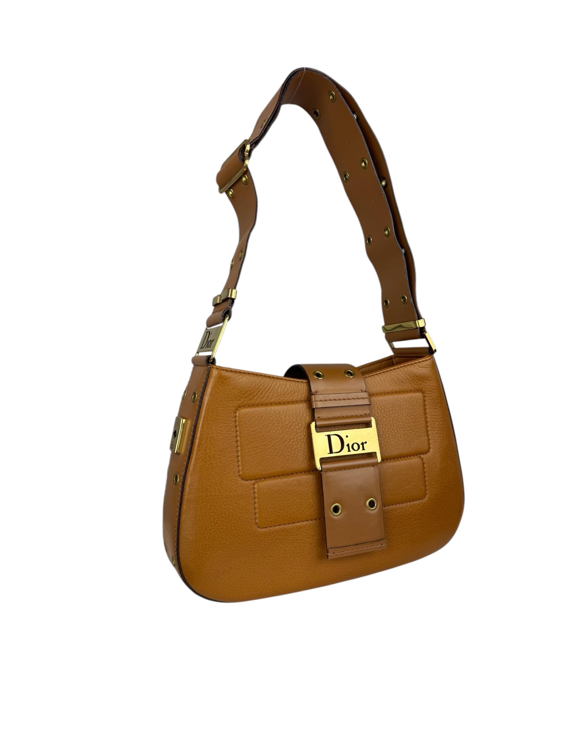 CHRISTIAN DIOR BROWN COLUMBUS ÇANTA