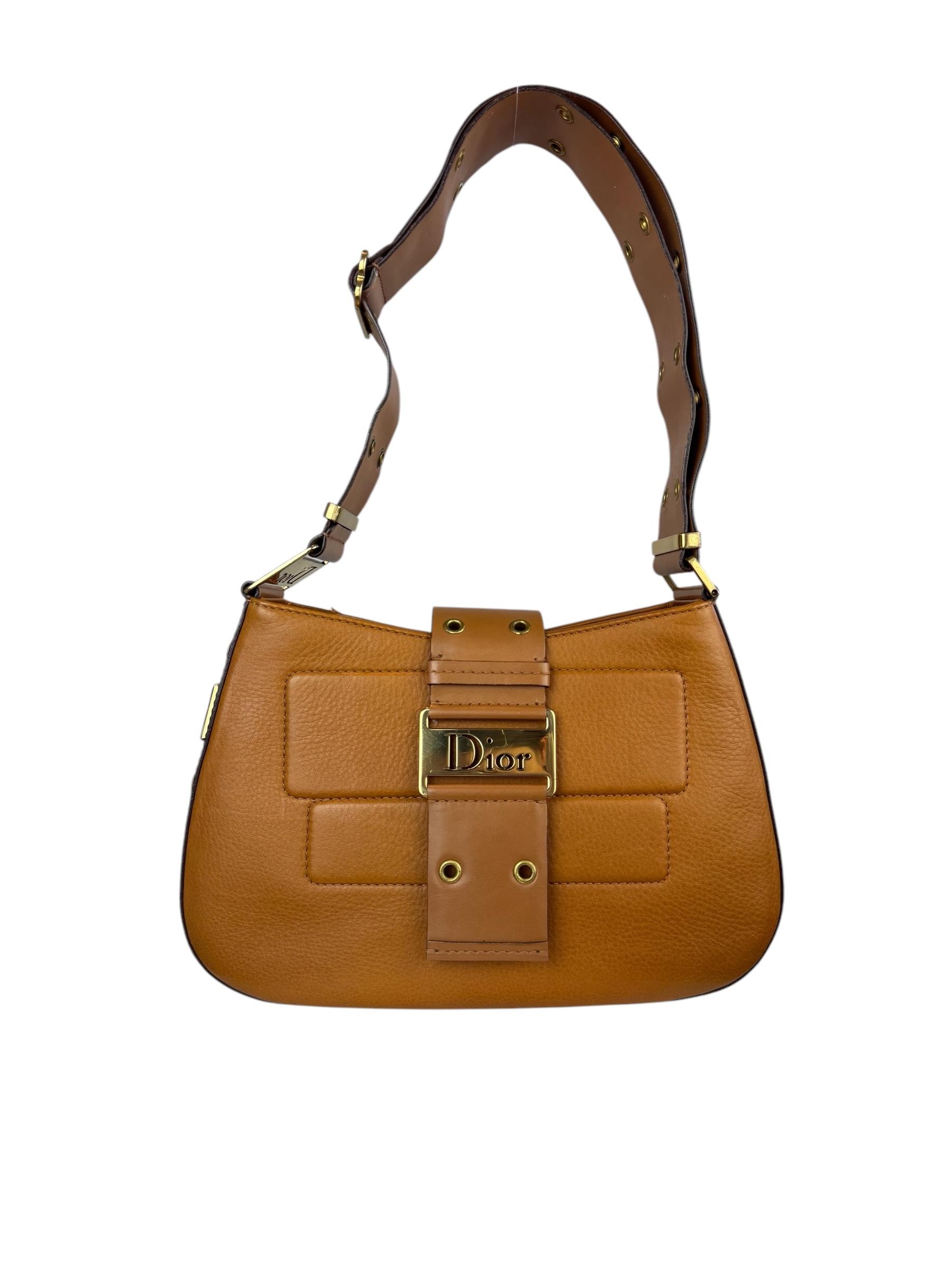 CHRISTIAN DIOR BROWN COLUMBUS ÇANTA