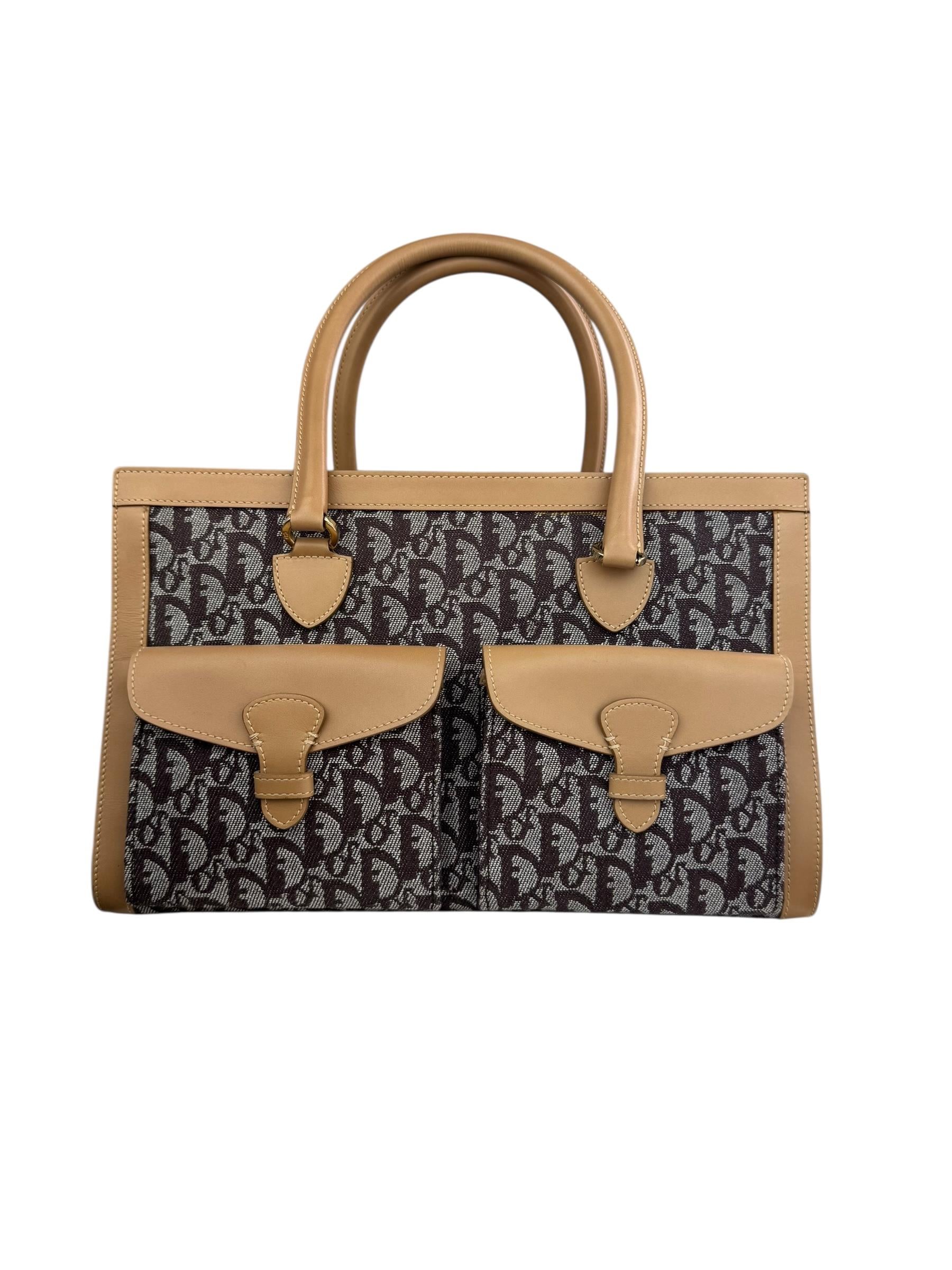 CHRISTIAN DIOR BROWN OBLIQUE TOTE BAG