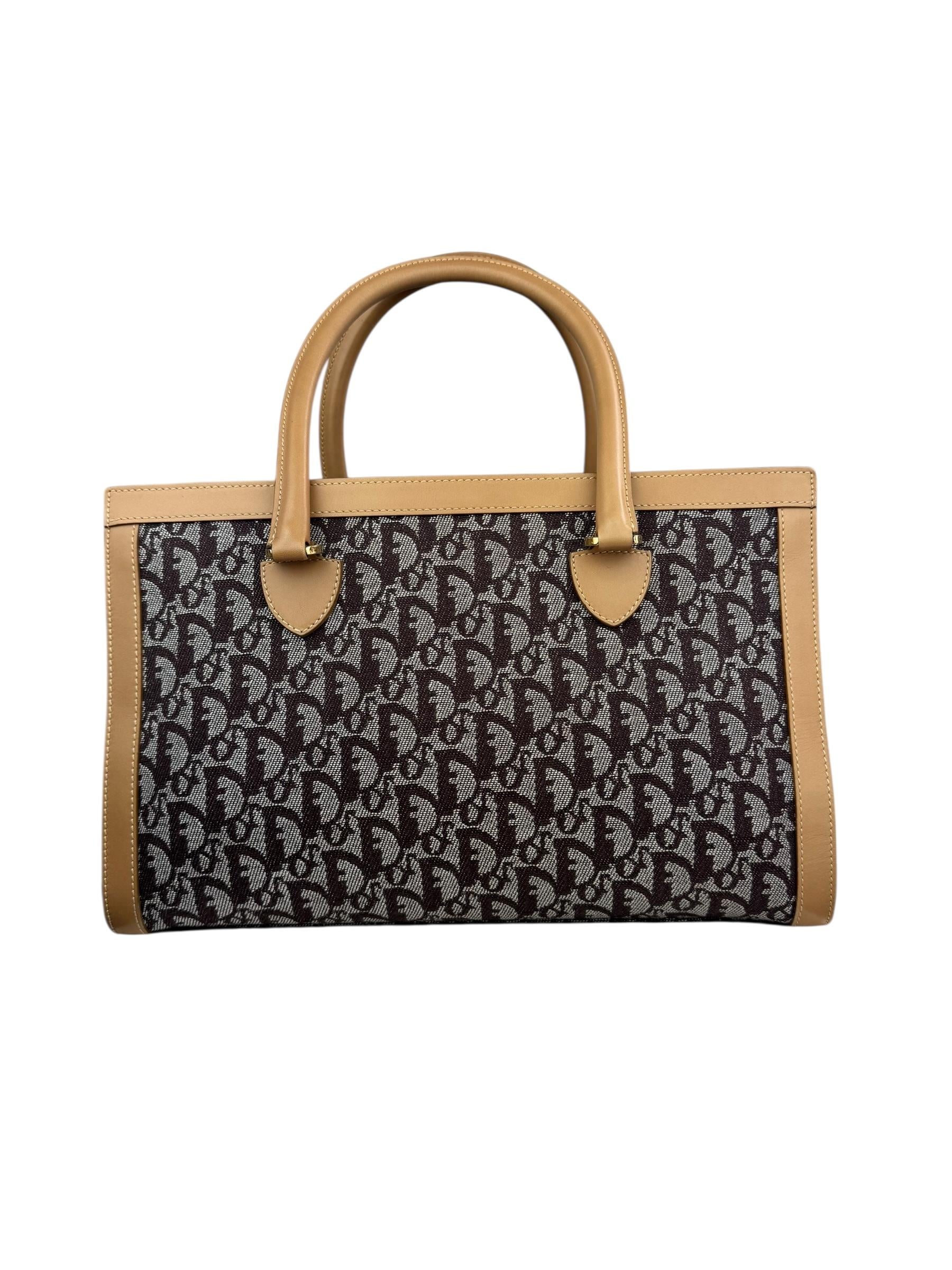 CHRISTIAN DIOR BROWN OBLIQUE TOTE BAG