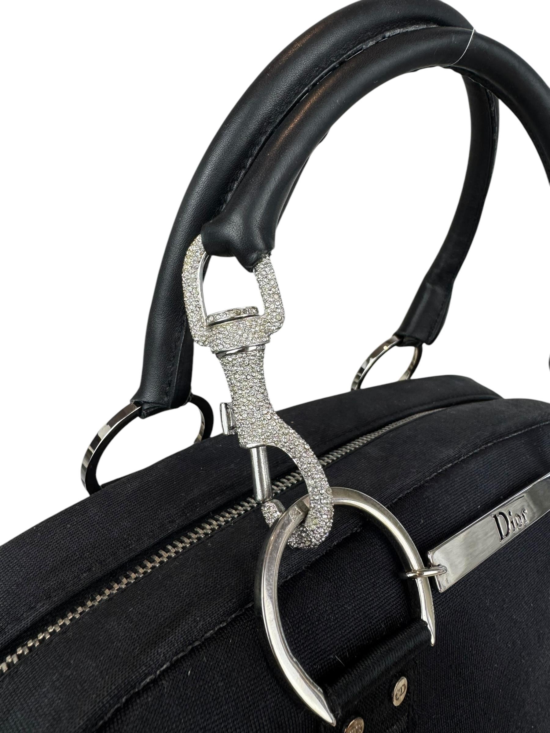 CHRISTIAN DIOR CRYSTAL HOOK BOWLING BAG