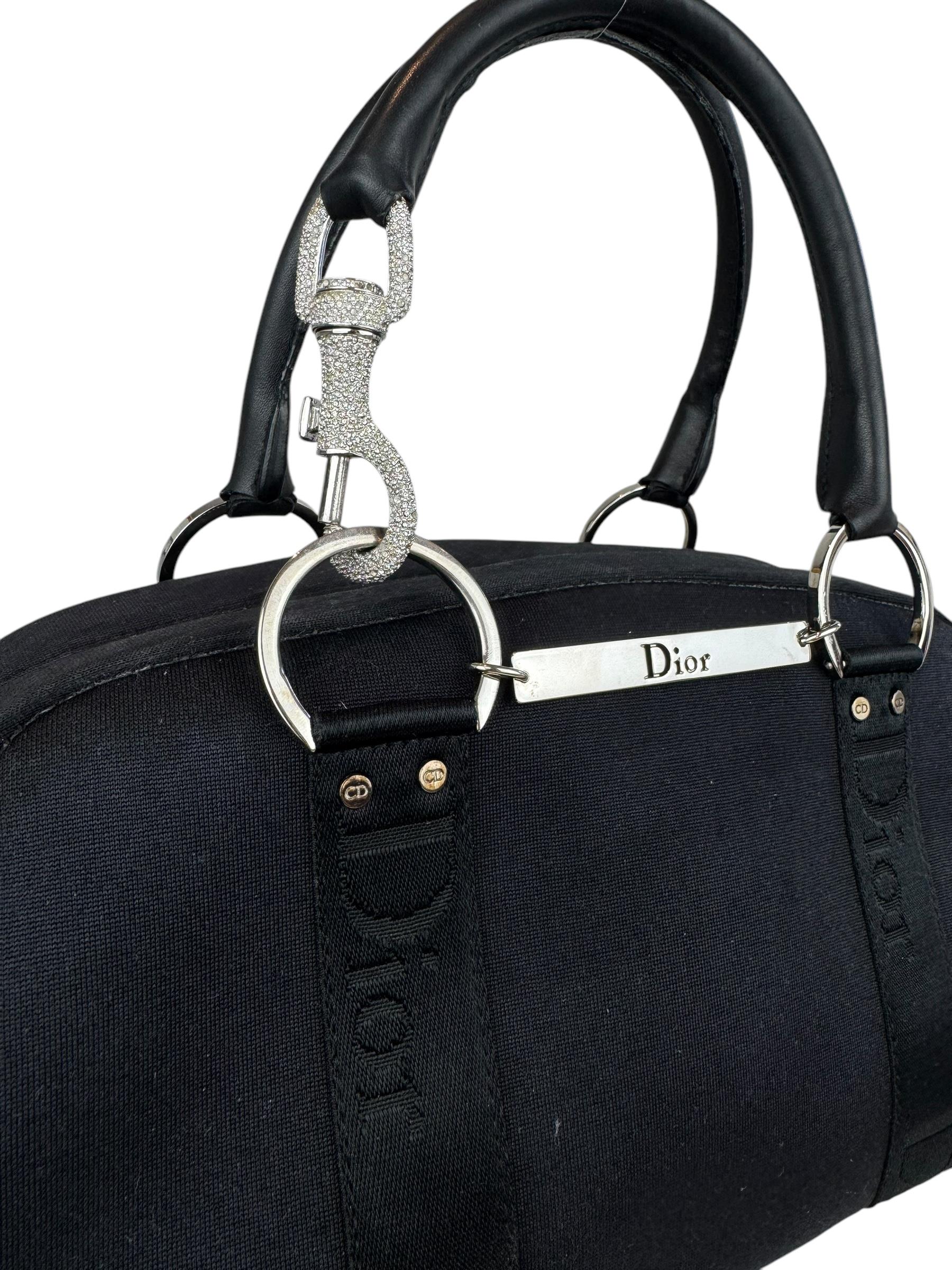 CHRISTIAN DIOR CRYSTAL HOOK BOWLING BAG