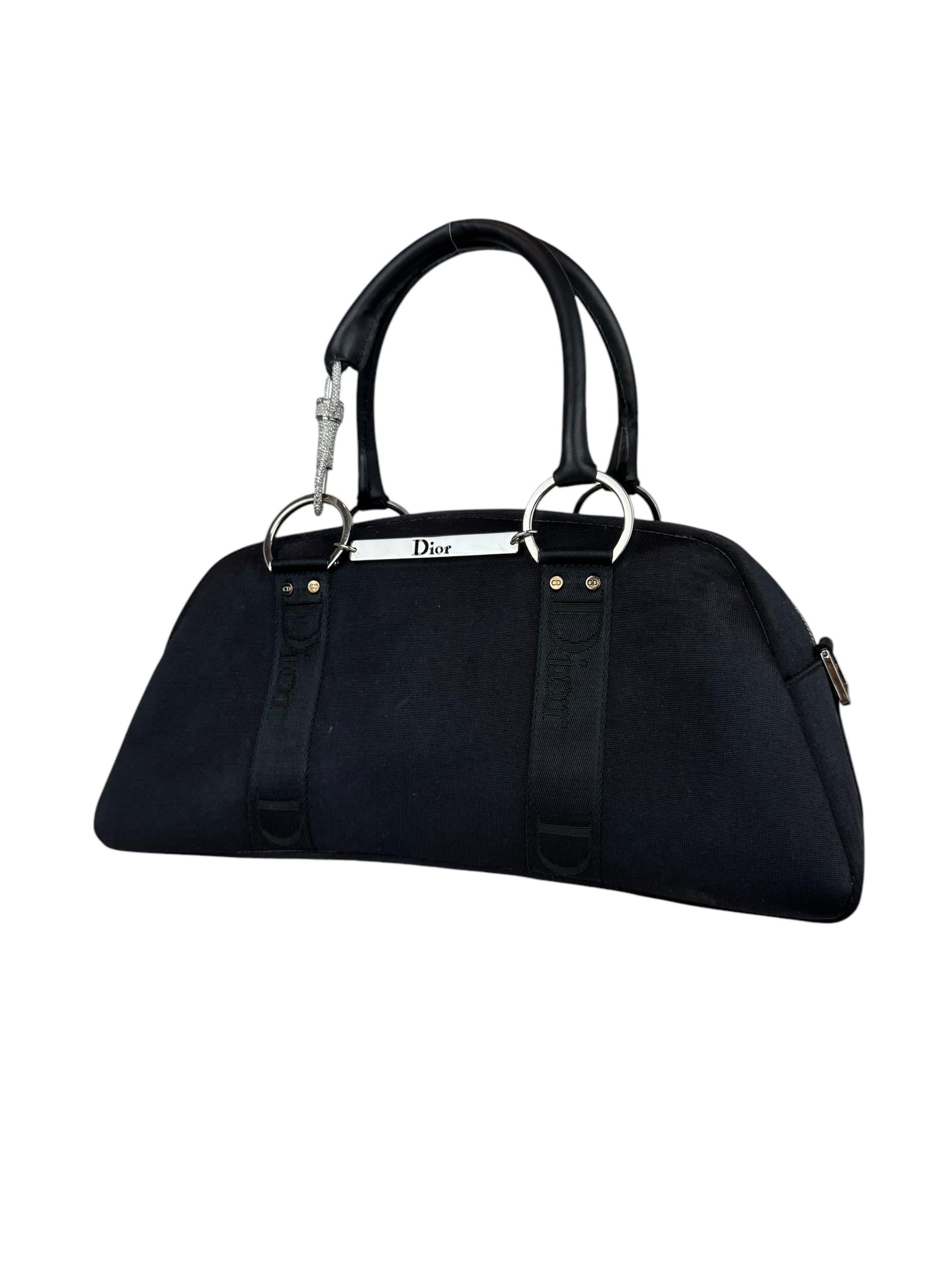 CHRISTIAN DIOR CRYSTAL HOOK BOWLING BAG