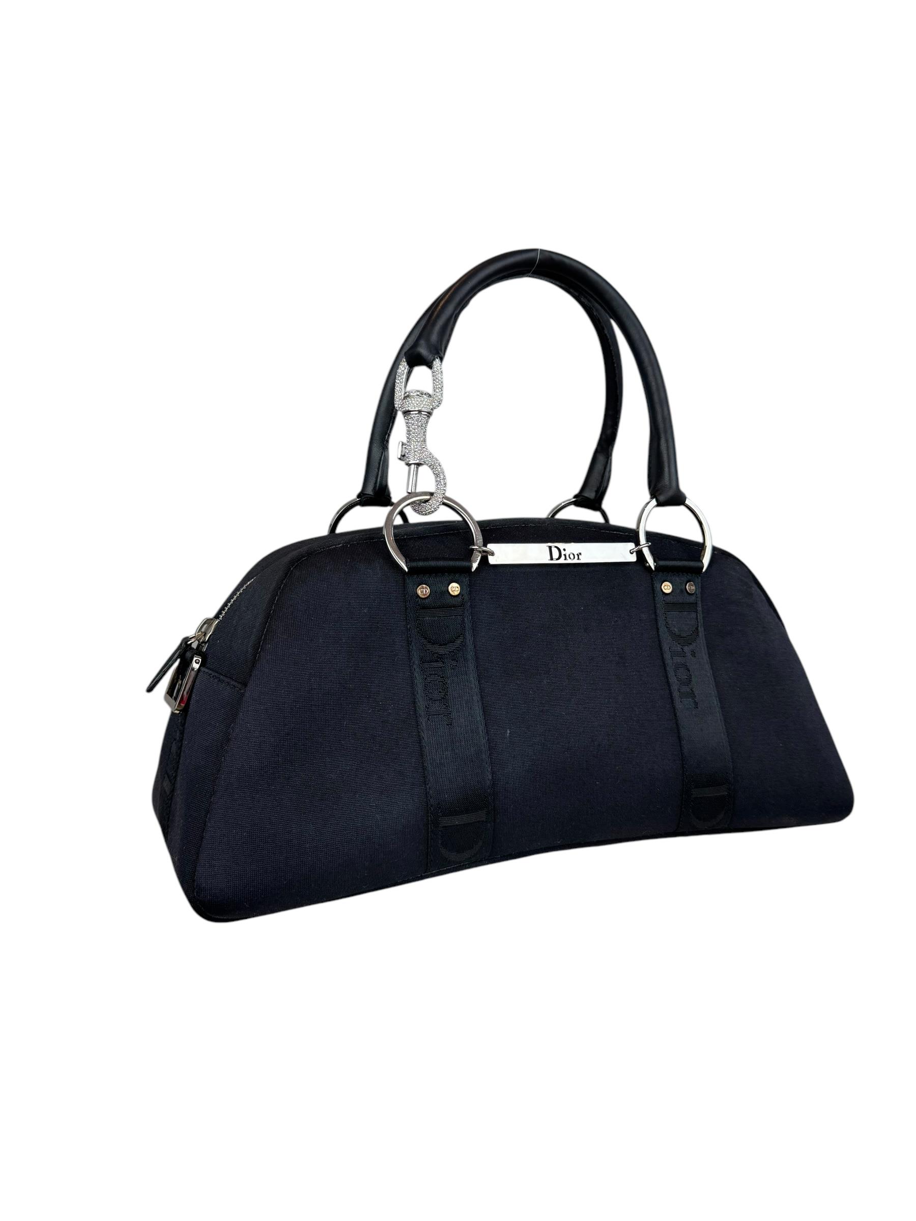 CHRISTIAN DIOR CRYSTAL HOOK BOWLING BAG