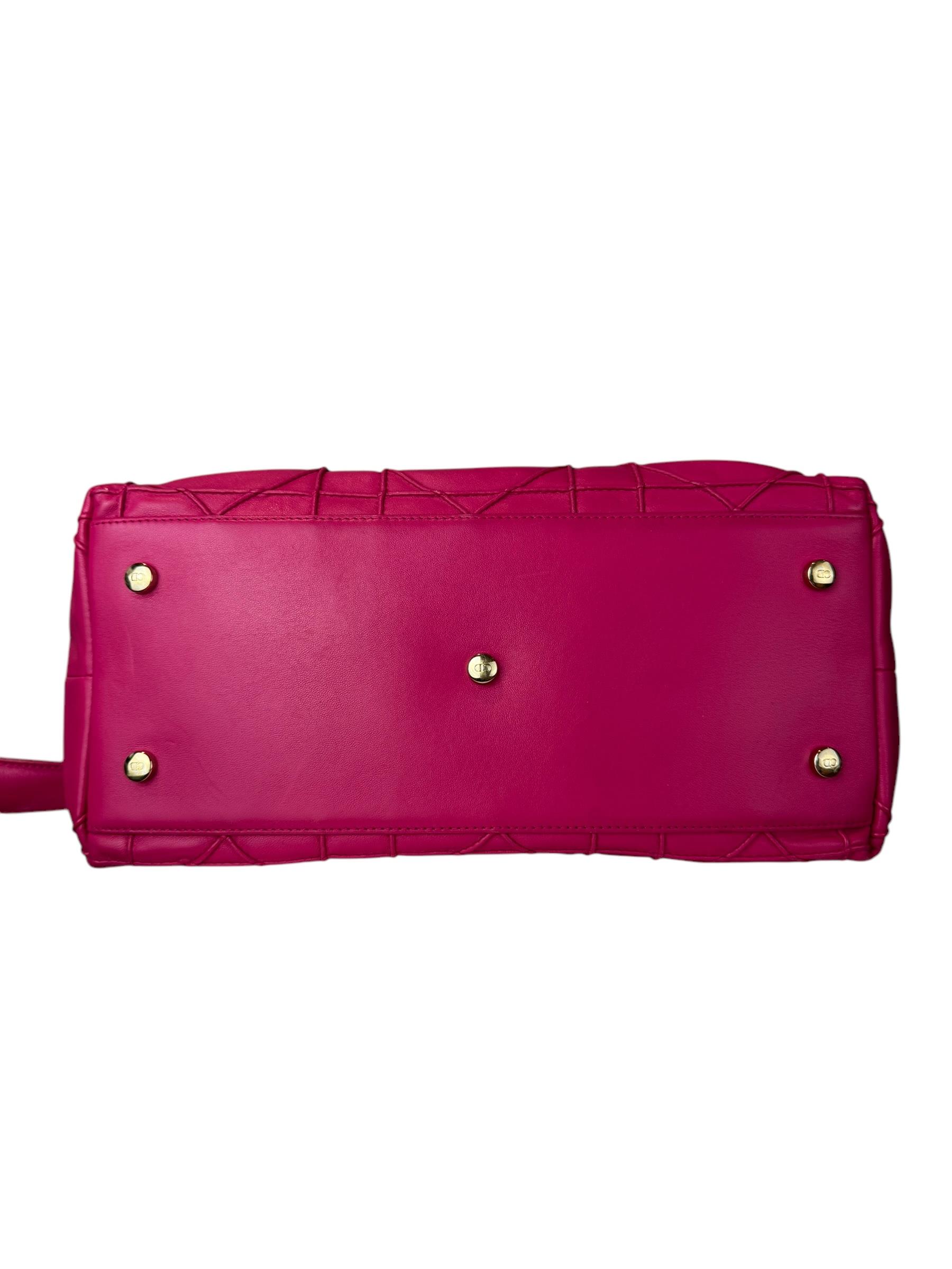 CHRISTIAN DIOR GRANVILLE PINK CANNAGE TOTE BAG
