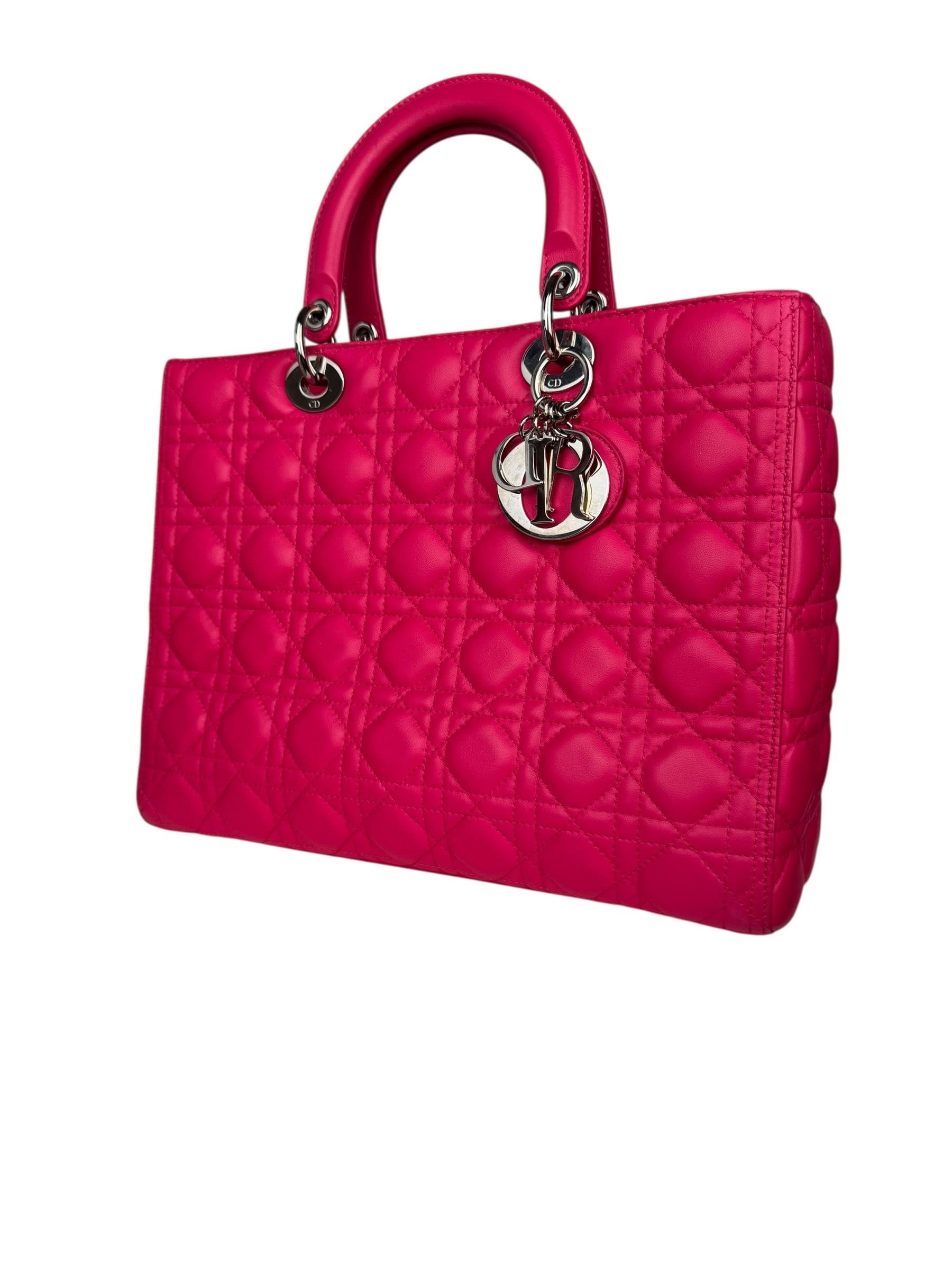 CHRISTIAN DIOR LARGE LADY DIOR BAG 