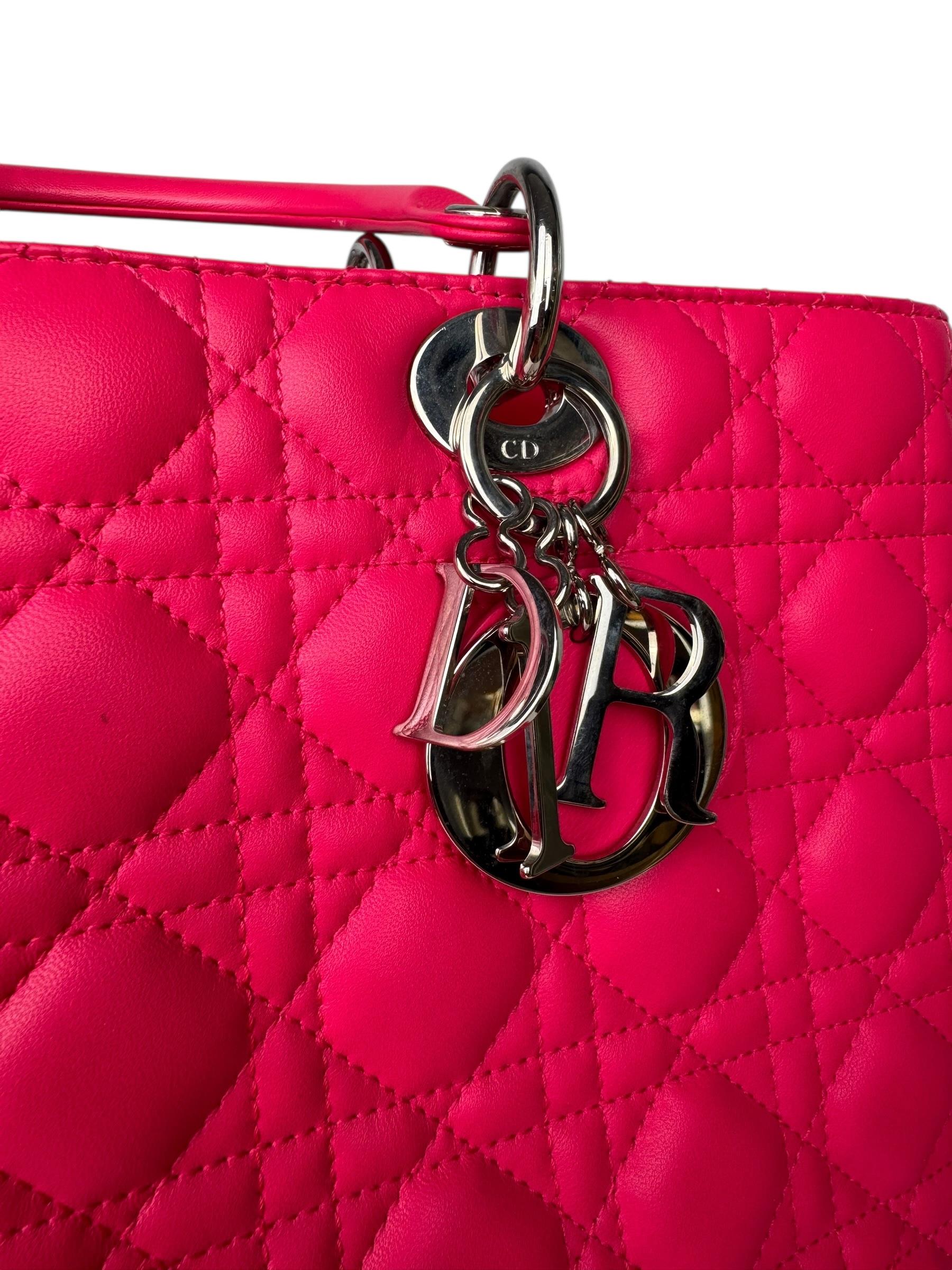 CHRISTIAN DIOR LARGE LADY DIOR BAG 