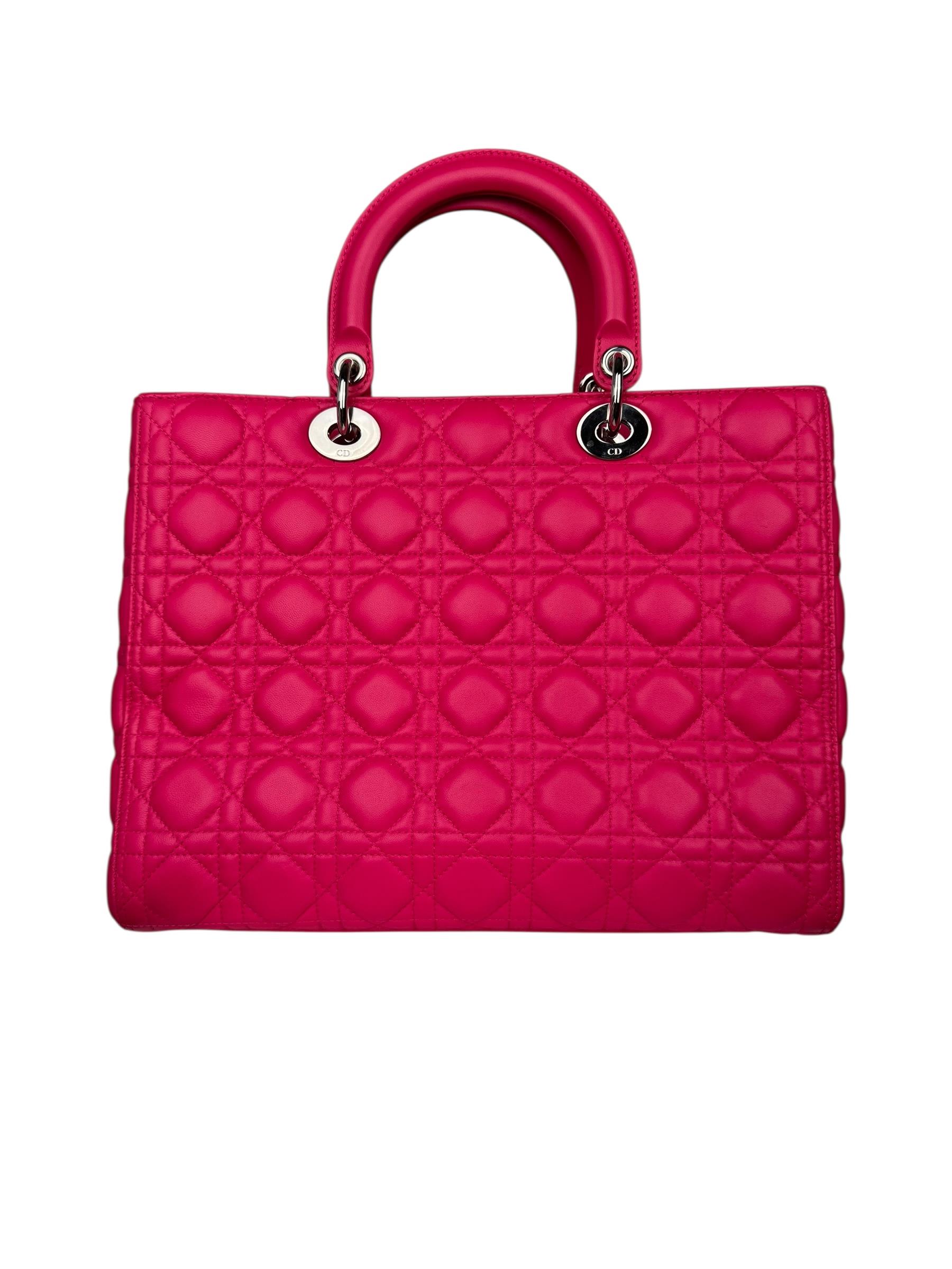 CHRISTIAN DIOR LARGE LADY DIOR BAG 