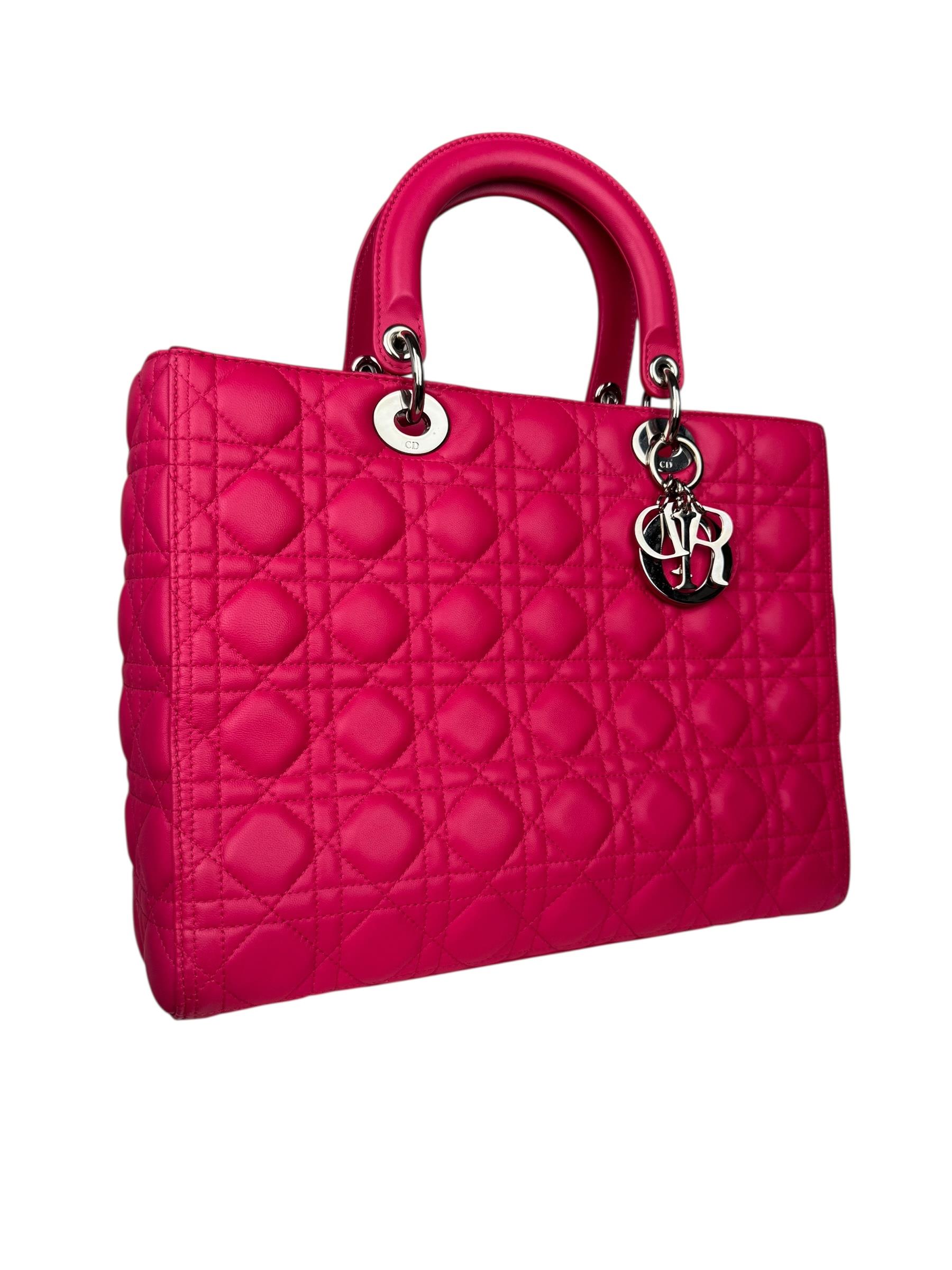 CHRISTIAN DIOR LARGE LADY DIOR BAG 