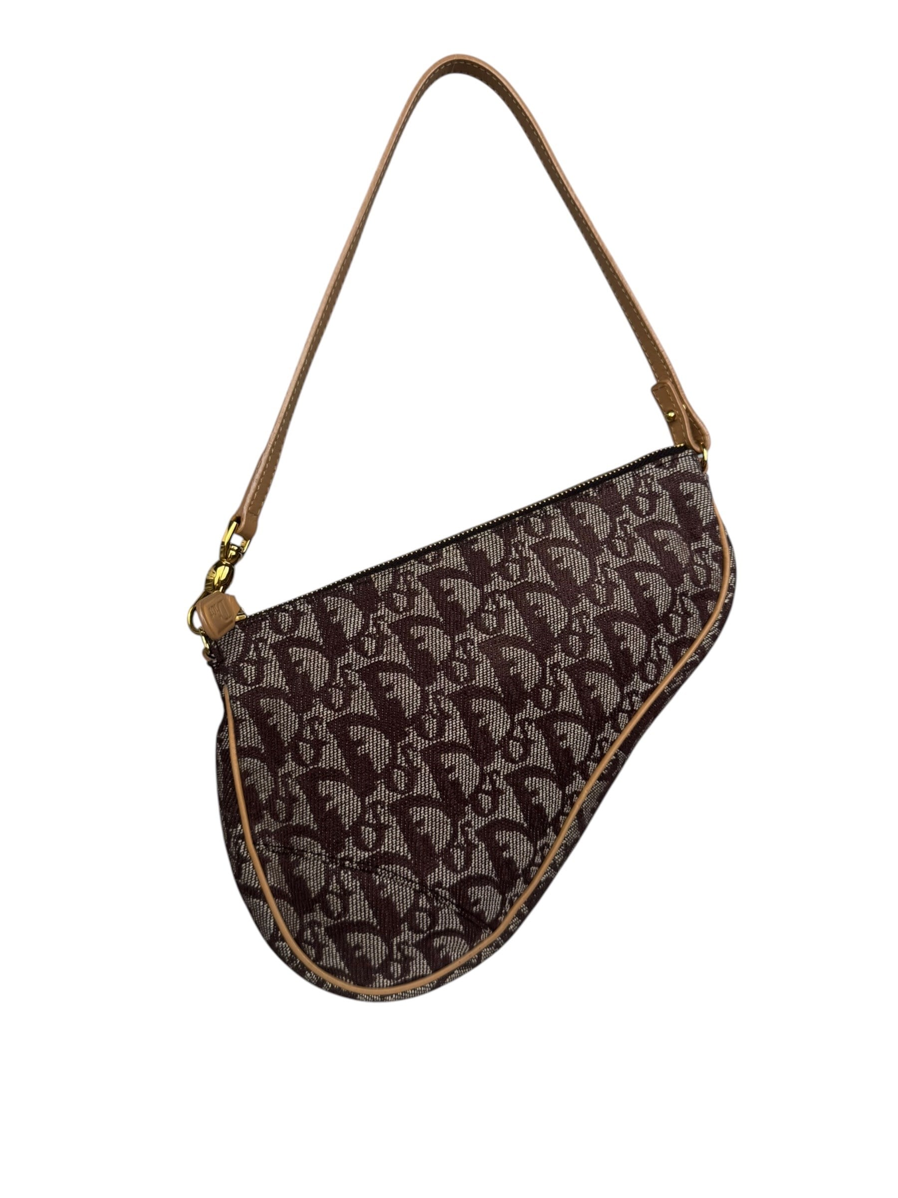 CHRISTIAN DIOR OBLIQUE CANVAS MINI SADDLE BAG