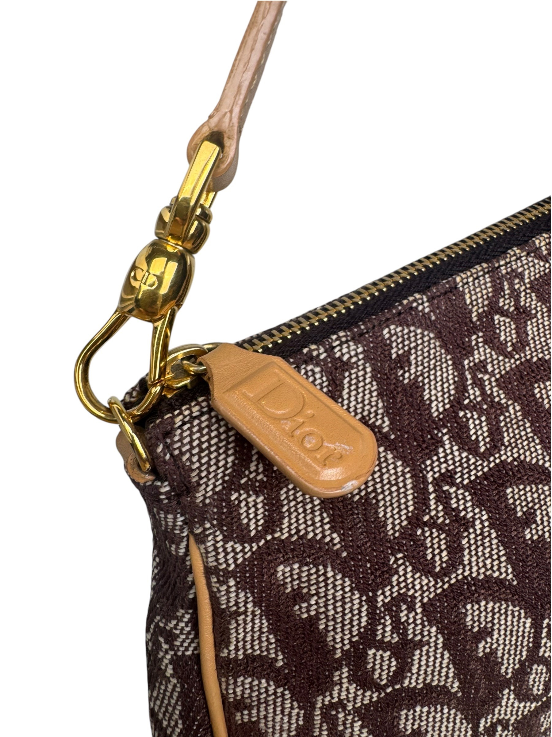 CHRISTIAN DIOR OBLIQUE CANVAS MINI SADDLE BAG