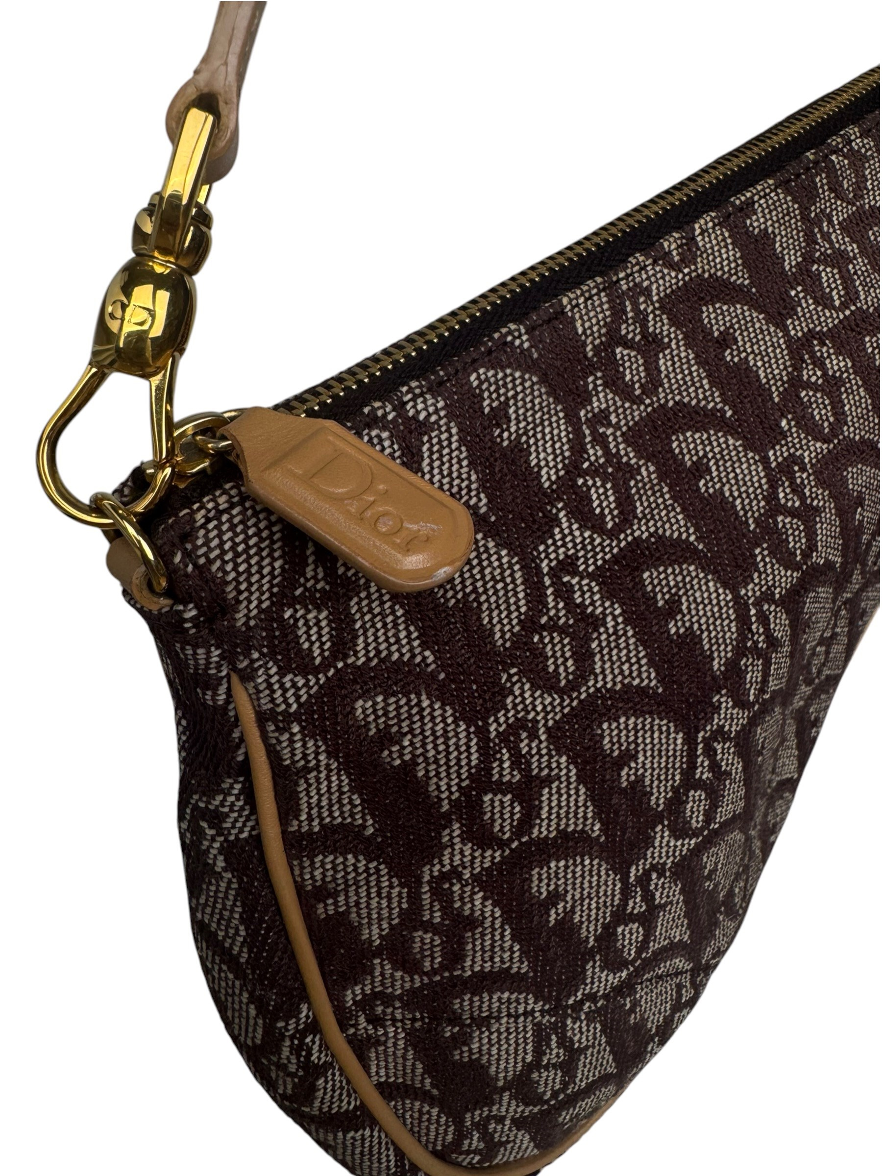 CHRISTIAN DIOR OBLIQUE CANVAS MINI SADDLE BAG