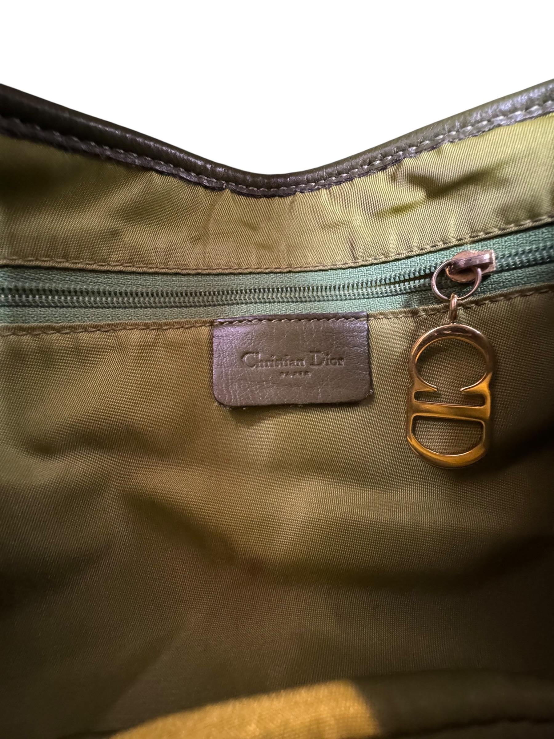 CHRISTIAN DIOR OSTRICH LEATHER SADDLE BAG