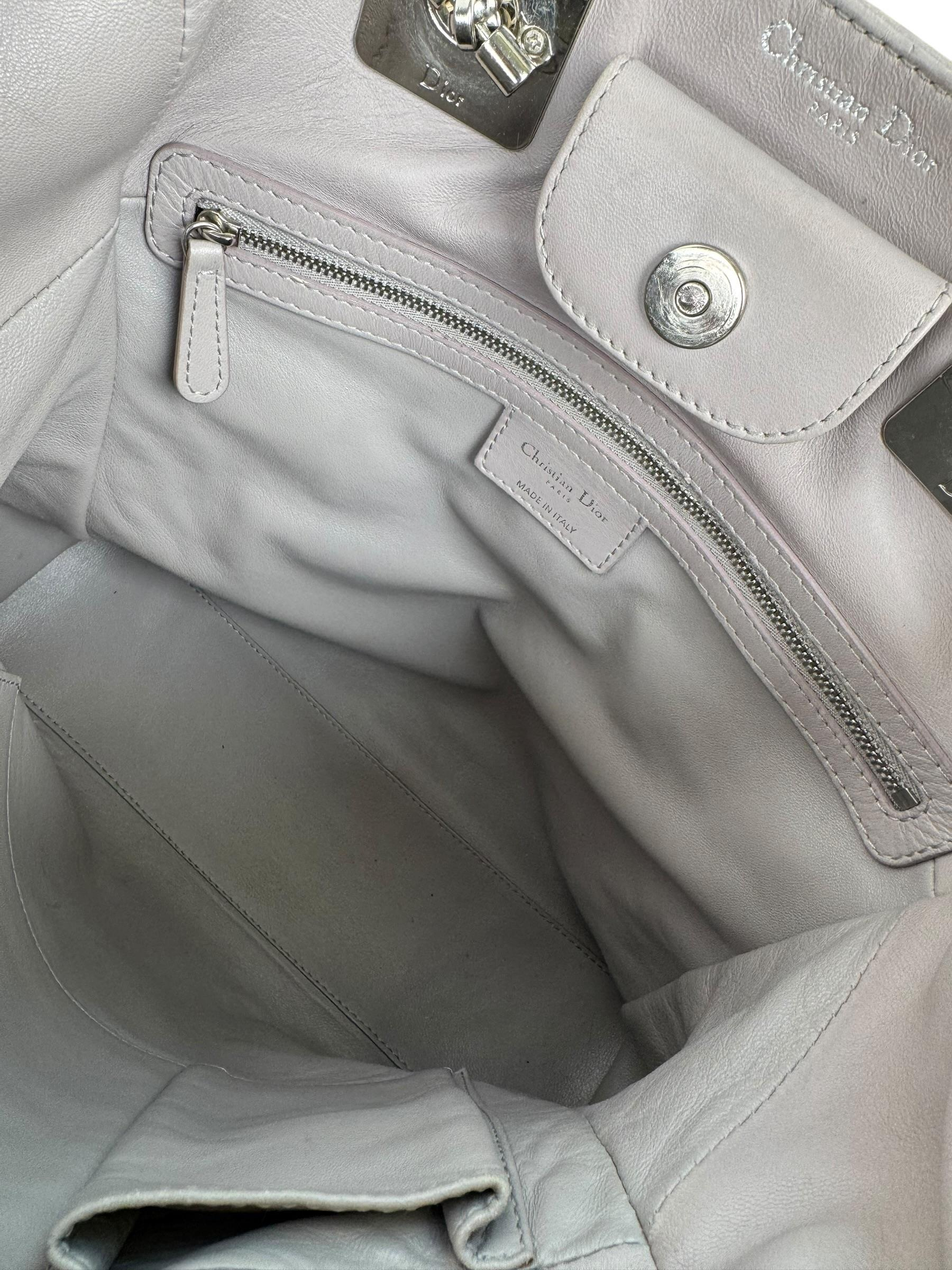 CHRISTIAN DIOR QUILTED LEATHER TOTE BAG