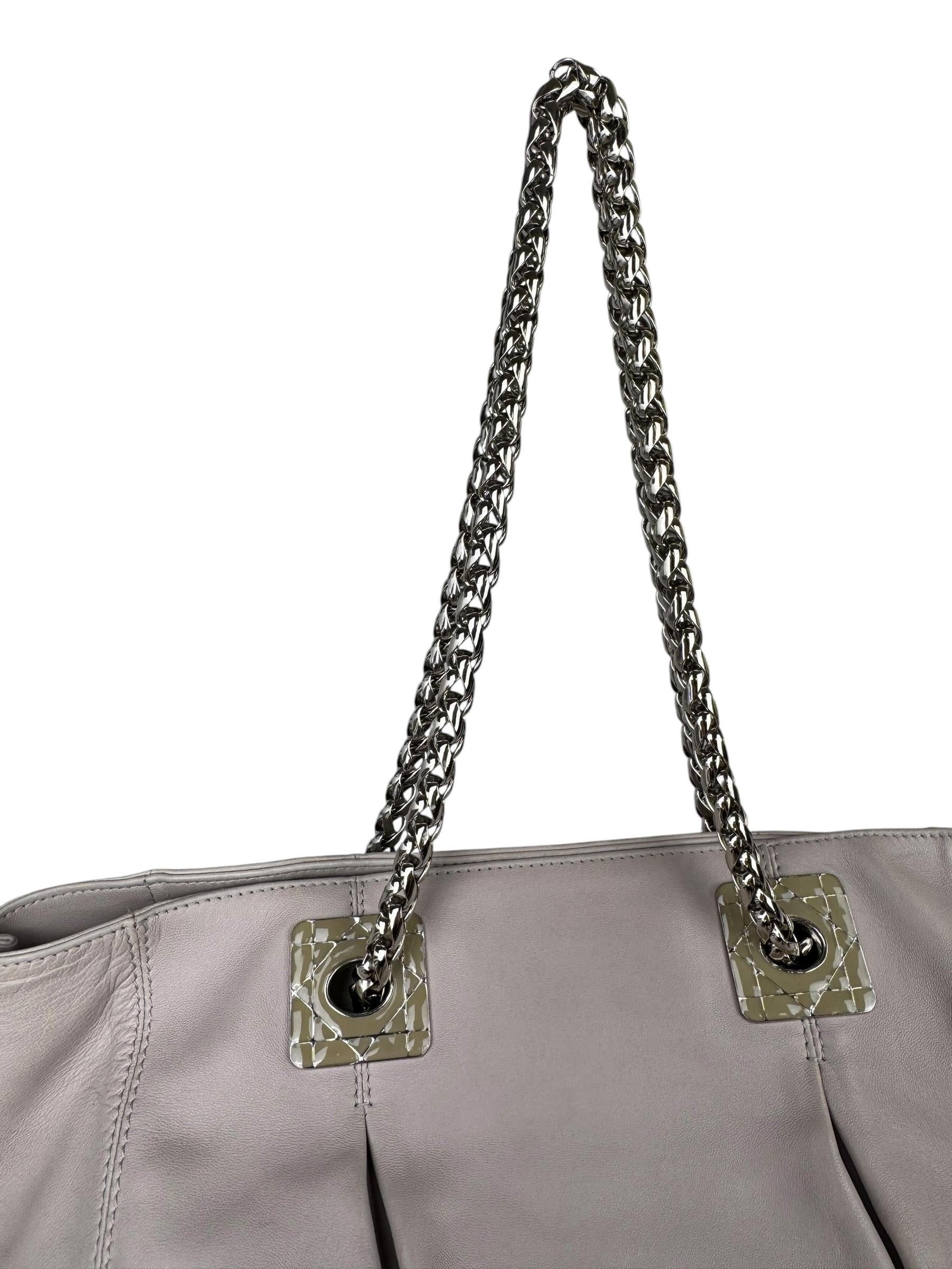 CHRISTIAN DIOR QUILTED LEATHER TOTE BAG