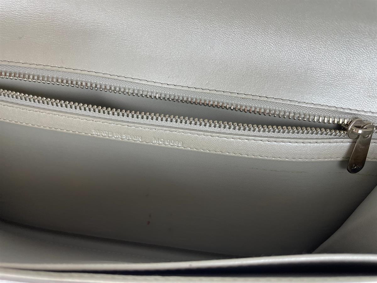CHRISTIAN DIOR SILVER MONOGRAM CLUTCH