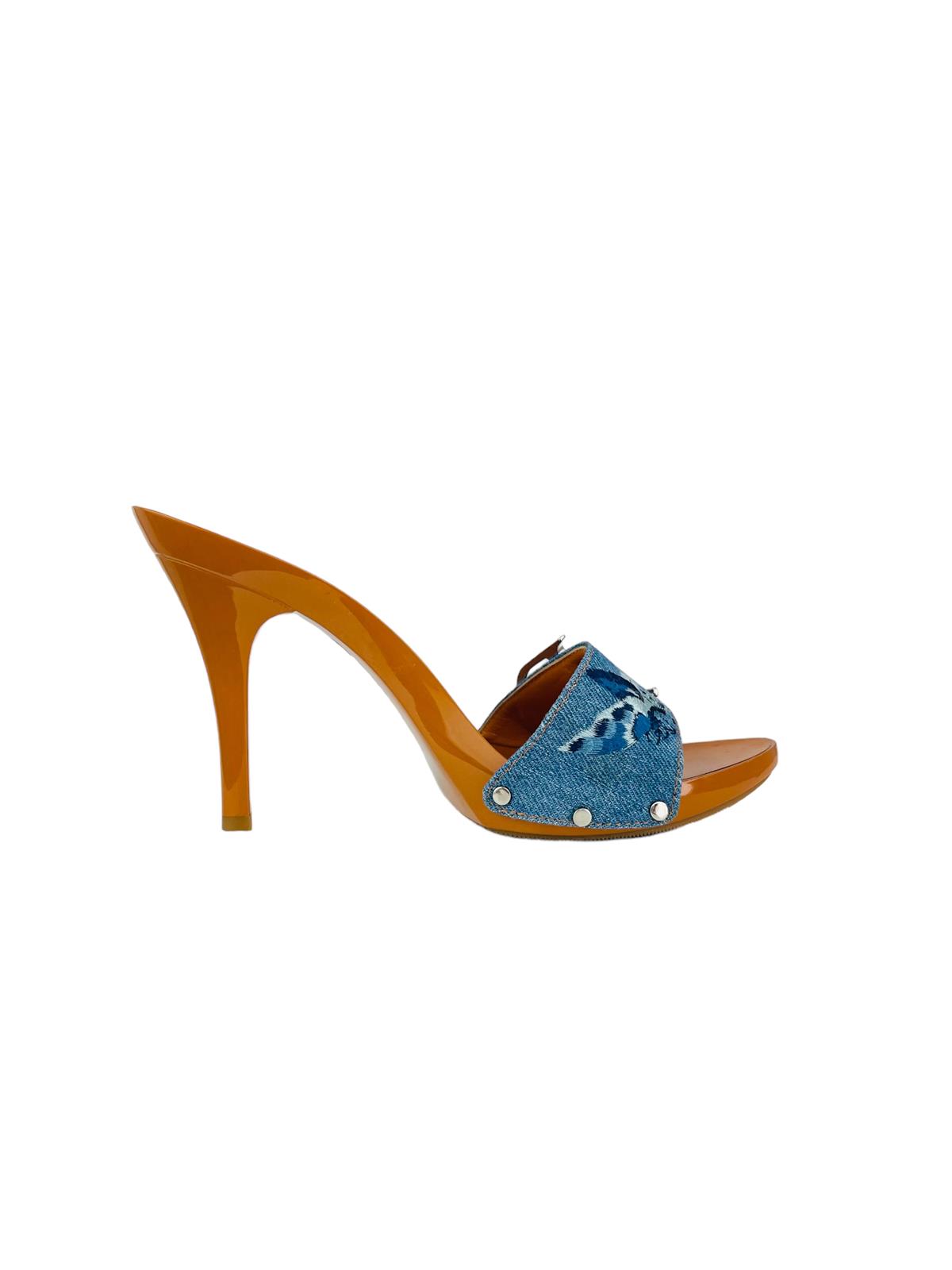 CHRISTIAN DIOR VINTAGE DENIM MULES