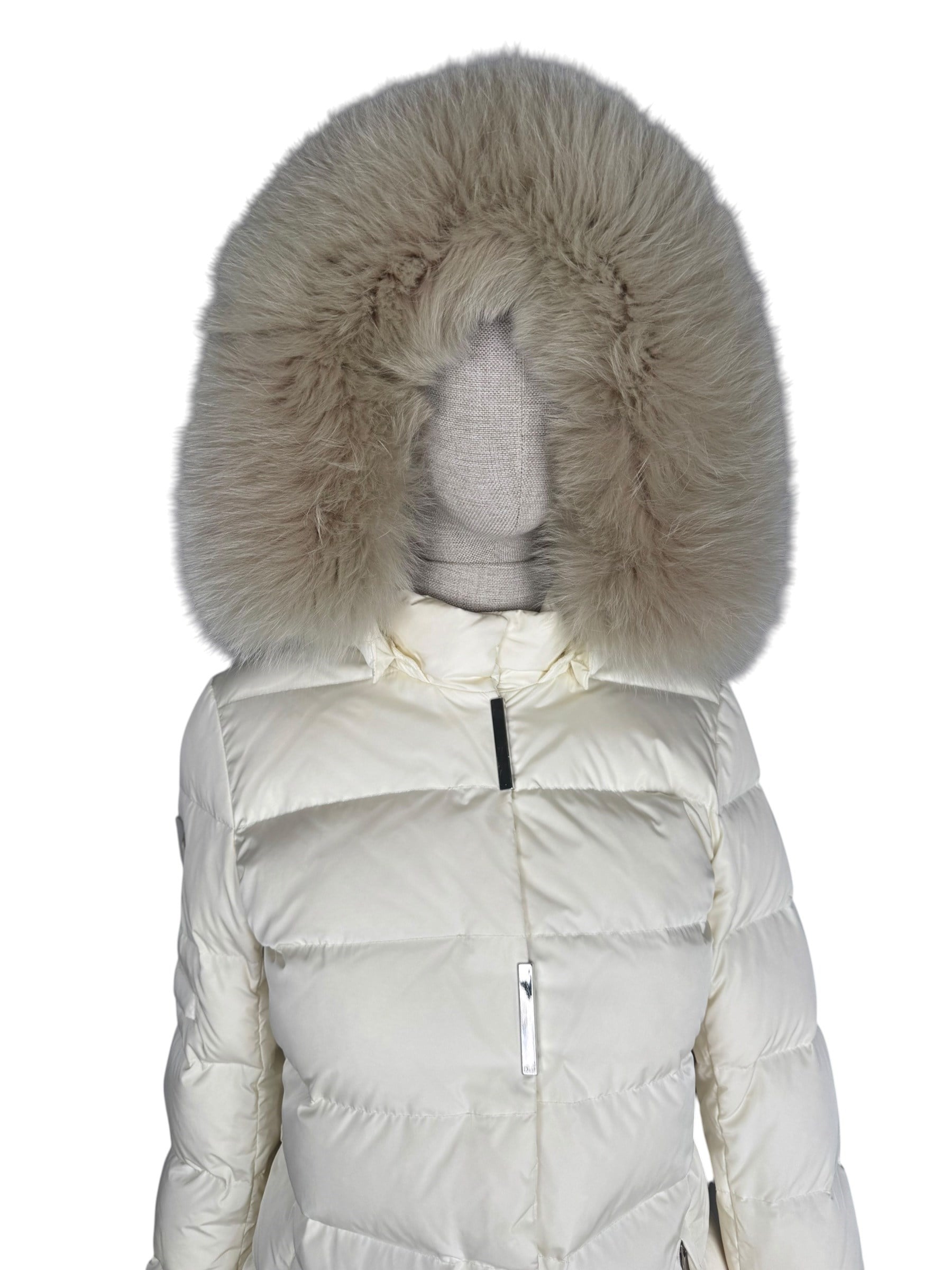 CHRISTIAN DIOR WHITE FUR PUFFER JACKET
