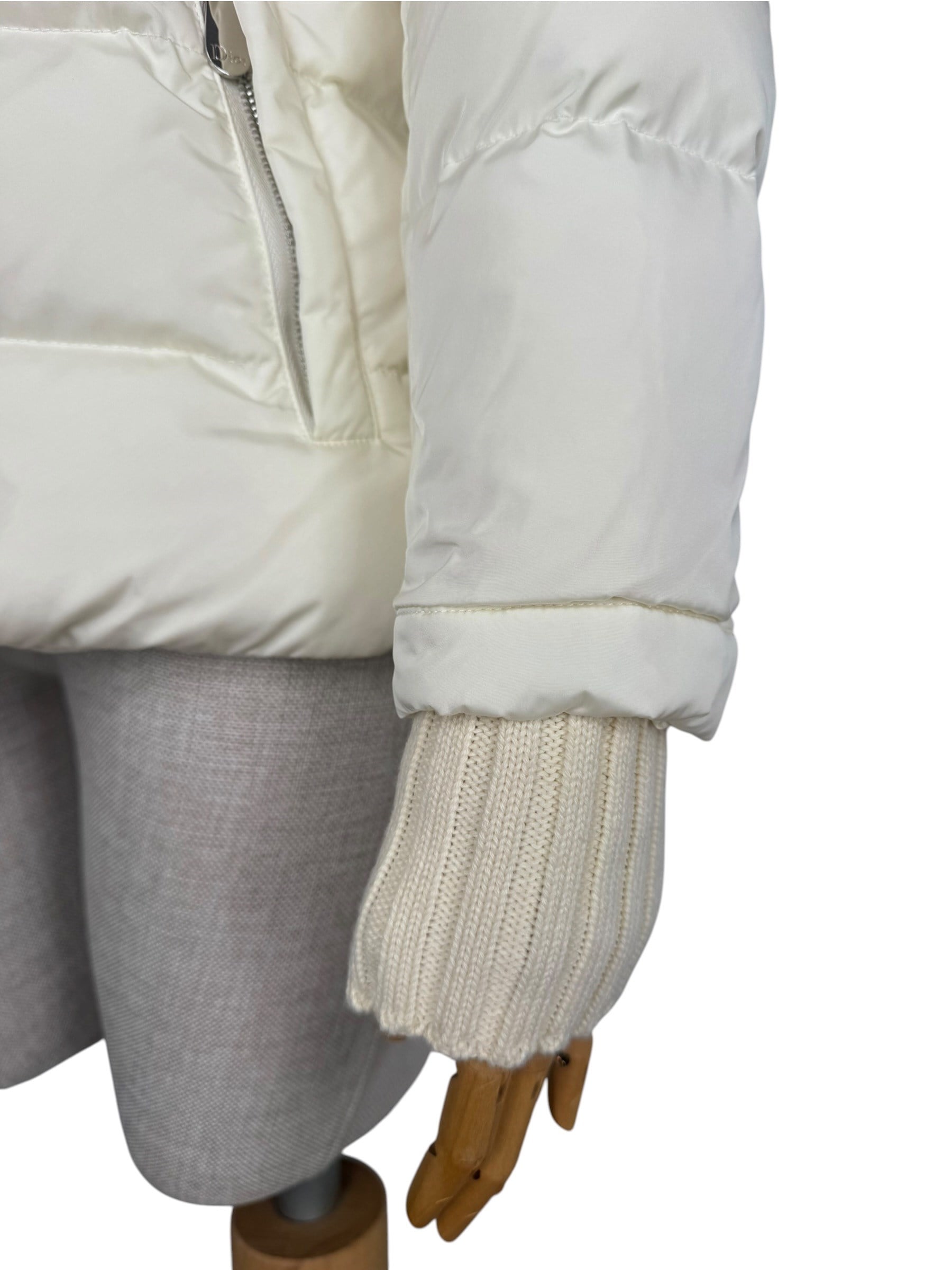 CHRISTIAN DIOR WHITE FUR PUFFER JACKET