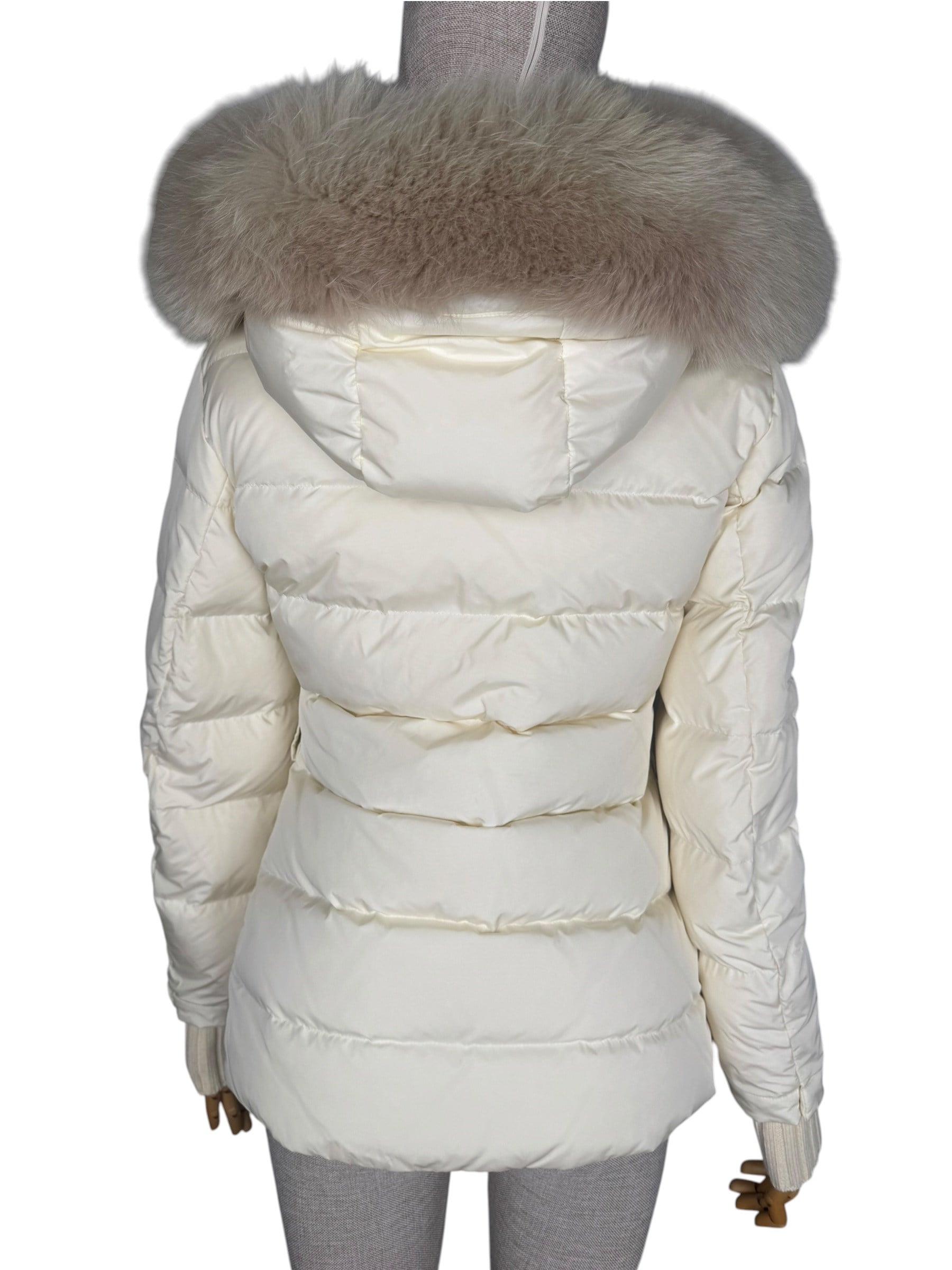 CHRISTIAN DIOR WHITE FUR PUFFER JACKET