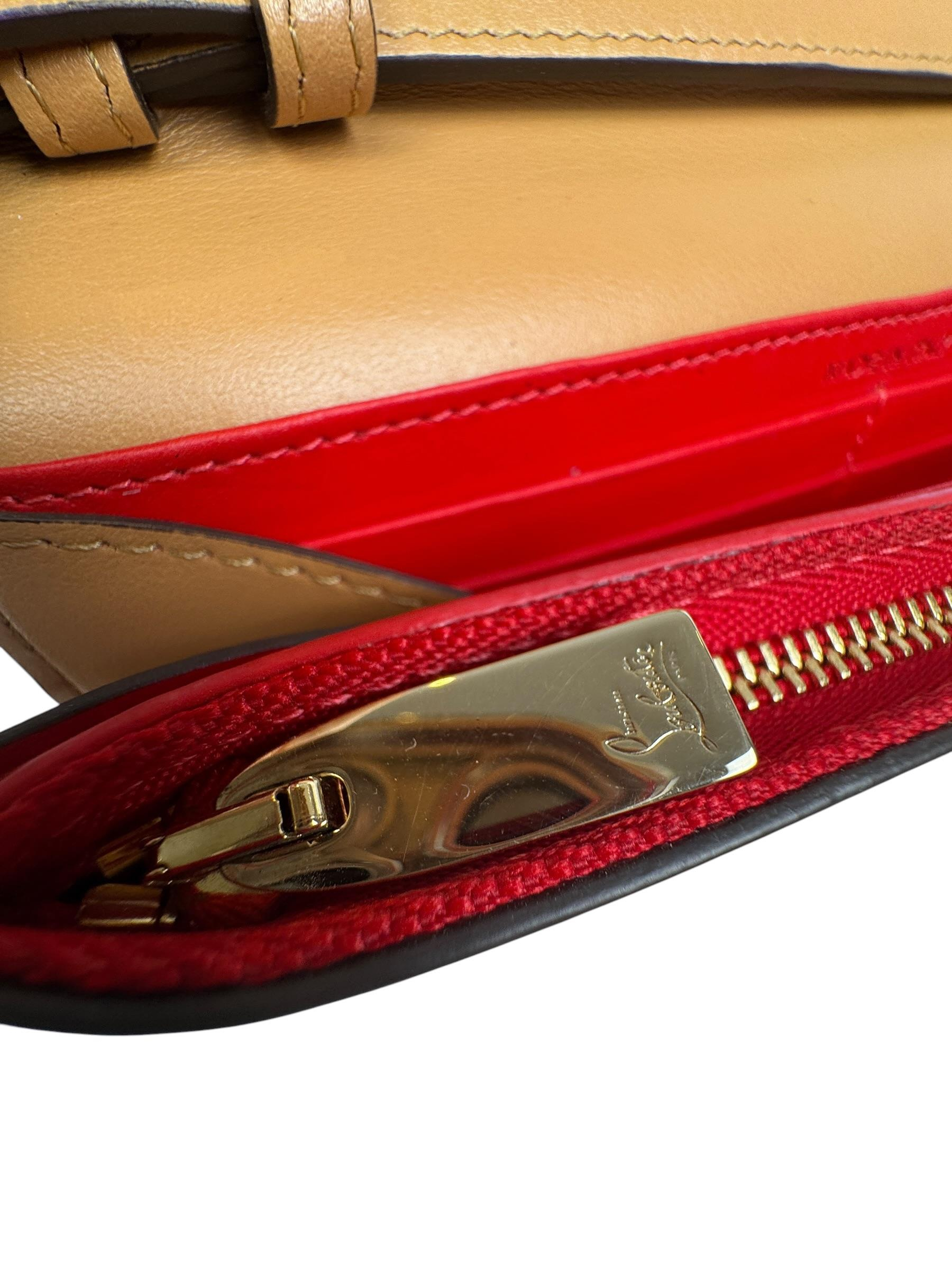 CHRISTIAN LOUBOUTIN BEIGE STUDDED CLUCTH