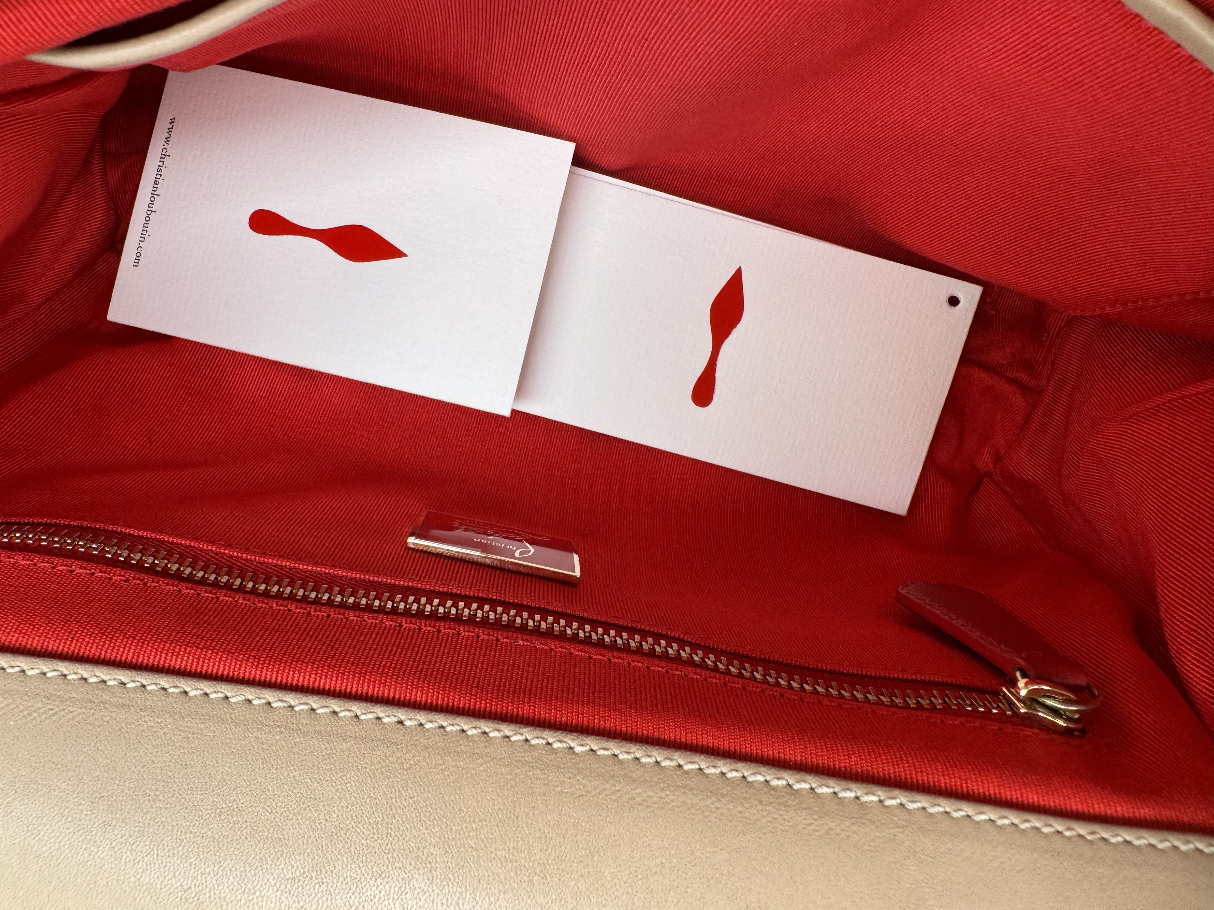 CHRISTIAN LOUBOUTIN LEATHER RIBBON SHOULDER BAG