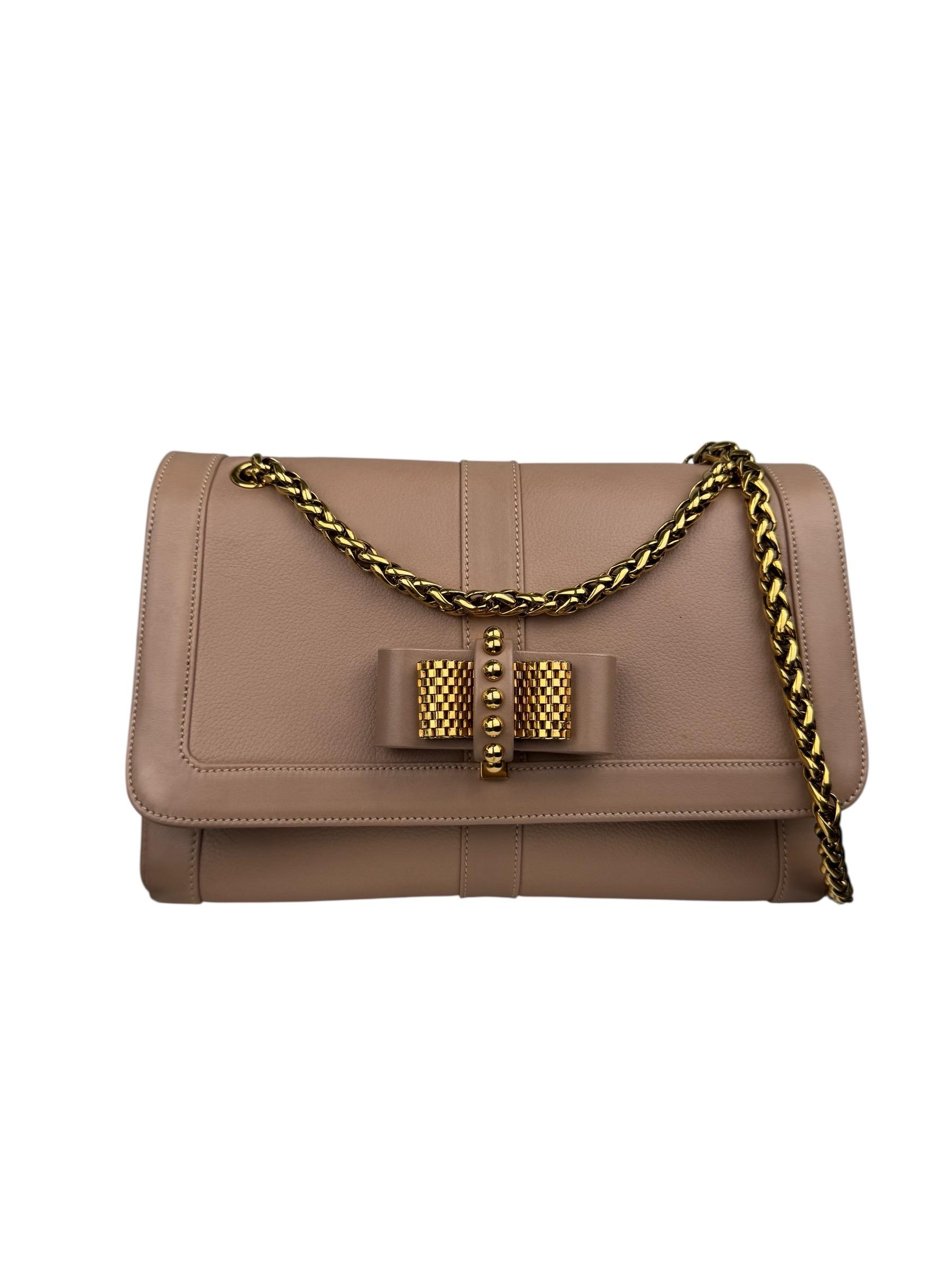 CHRISTIAN LOUBOUTIN LEATHER RIBBON SHOULDER BAG