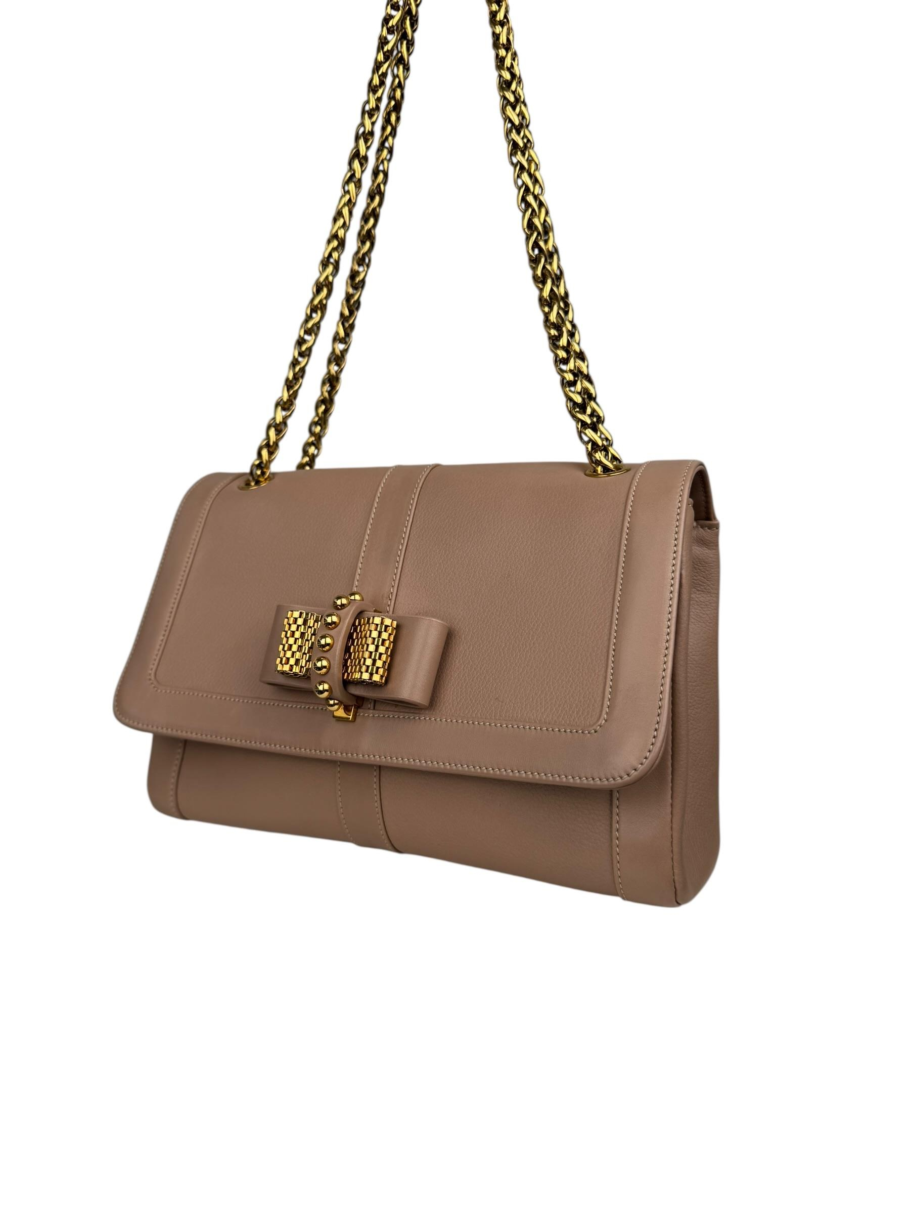 CHRISTIAN LOUBOUTIN LEATHER RIBBON SHOULDER BAG
