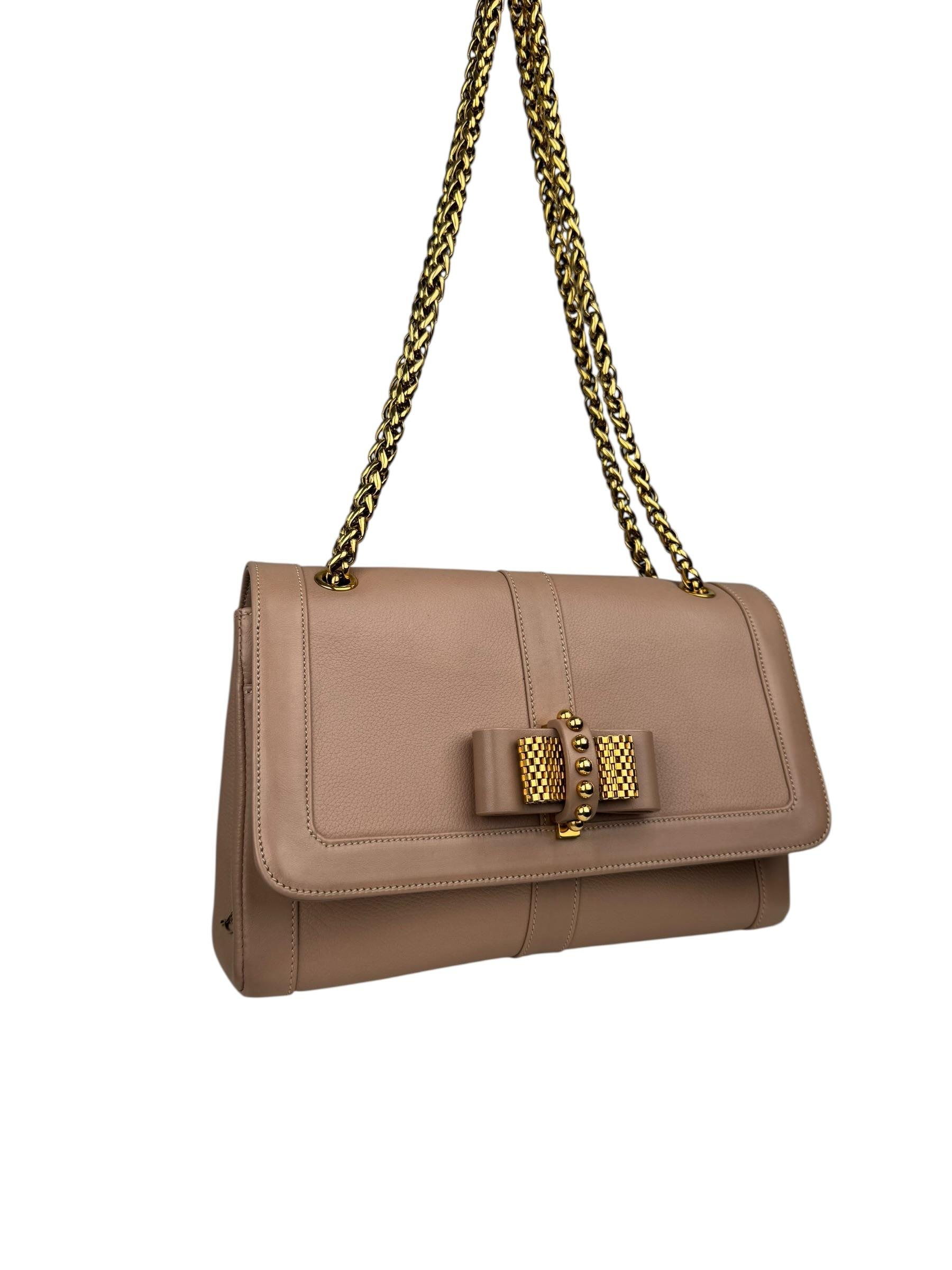 CHRISTIAN LOUBOUTIN LEATHER RIBBON SHOULDER BAG