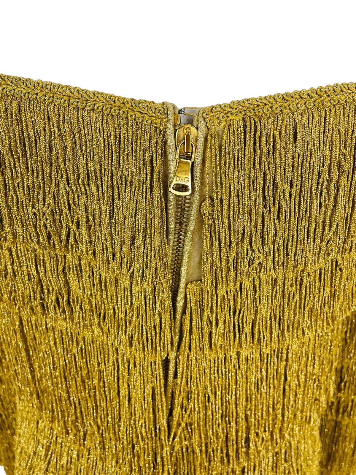 COCKTAIL GOLD FRINGE DRESS