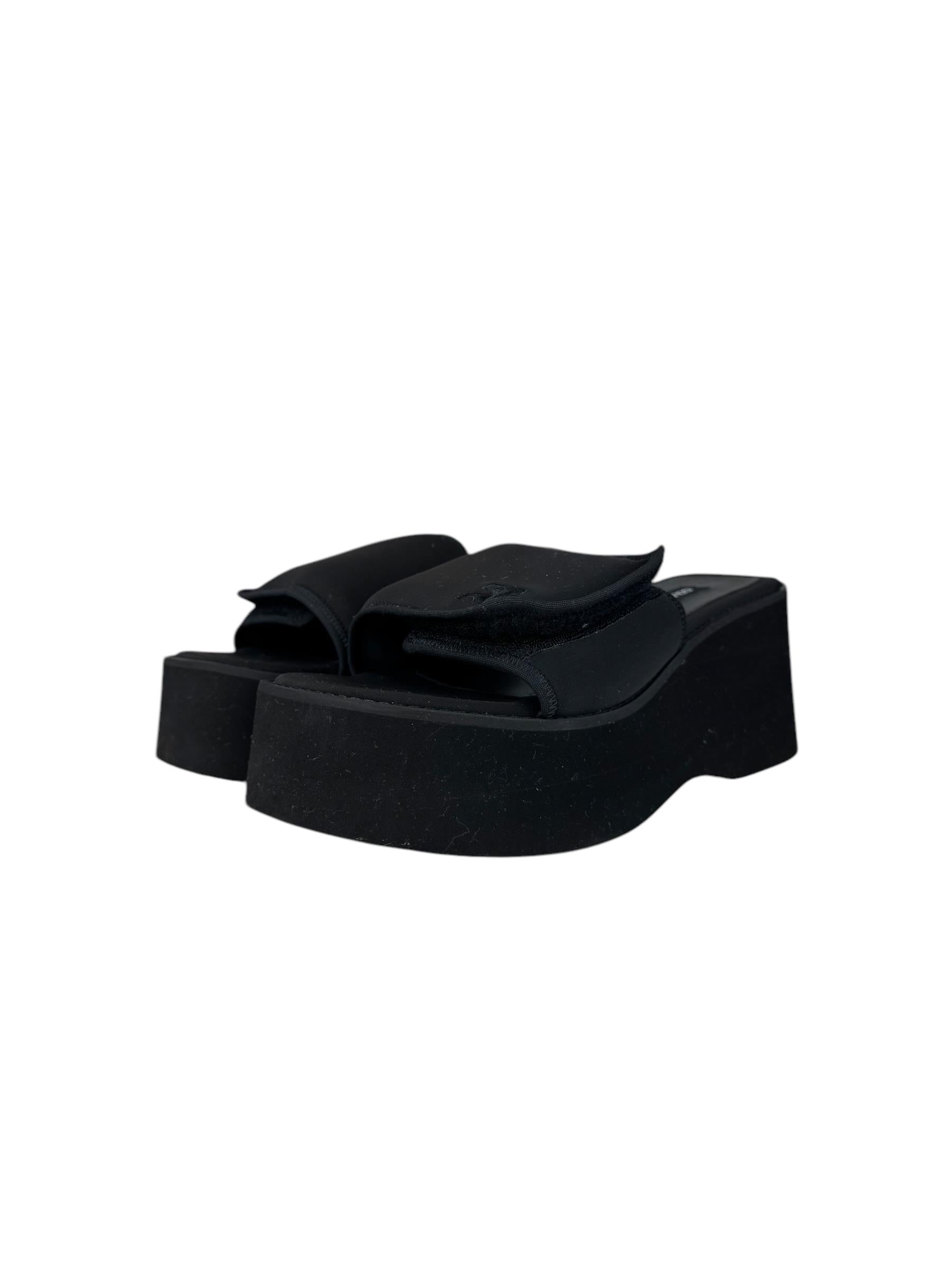 COUREGES BLACK HEELED MULES
