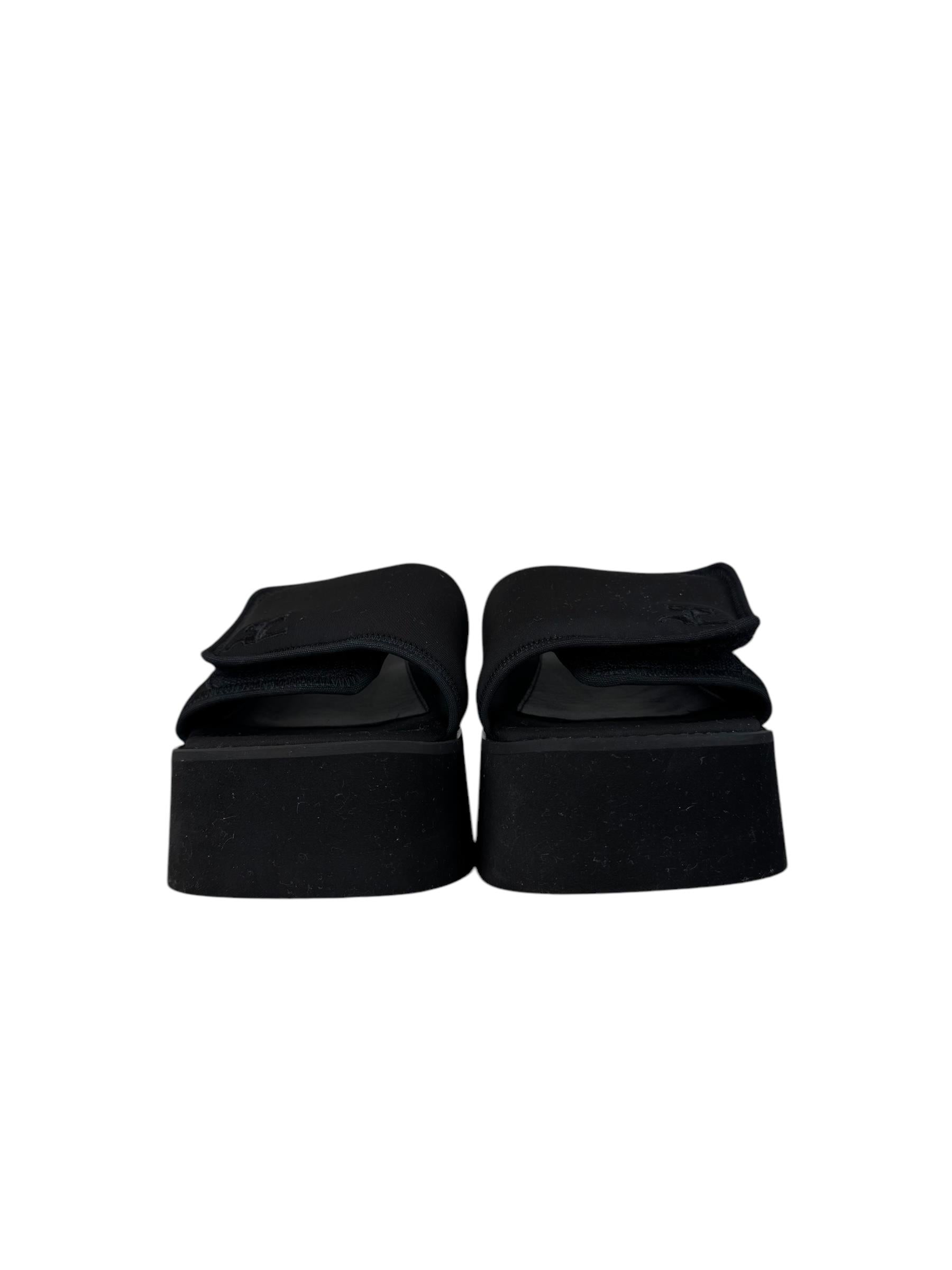 COUREGES BLACK HEELED MULES