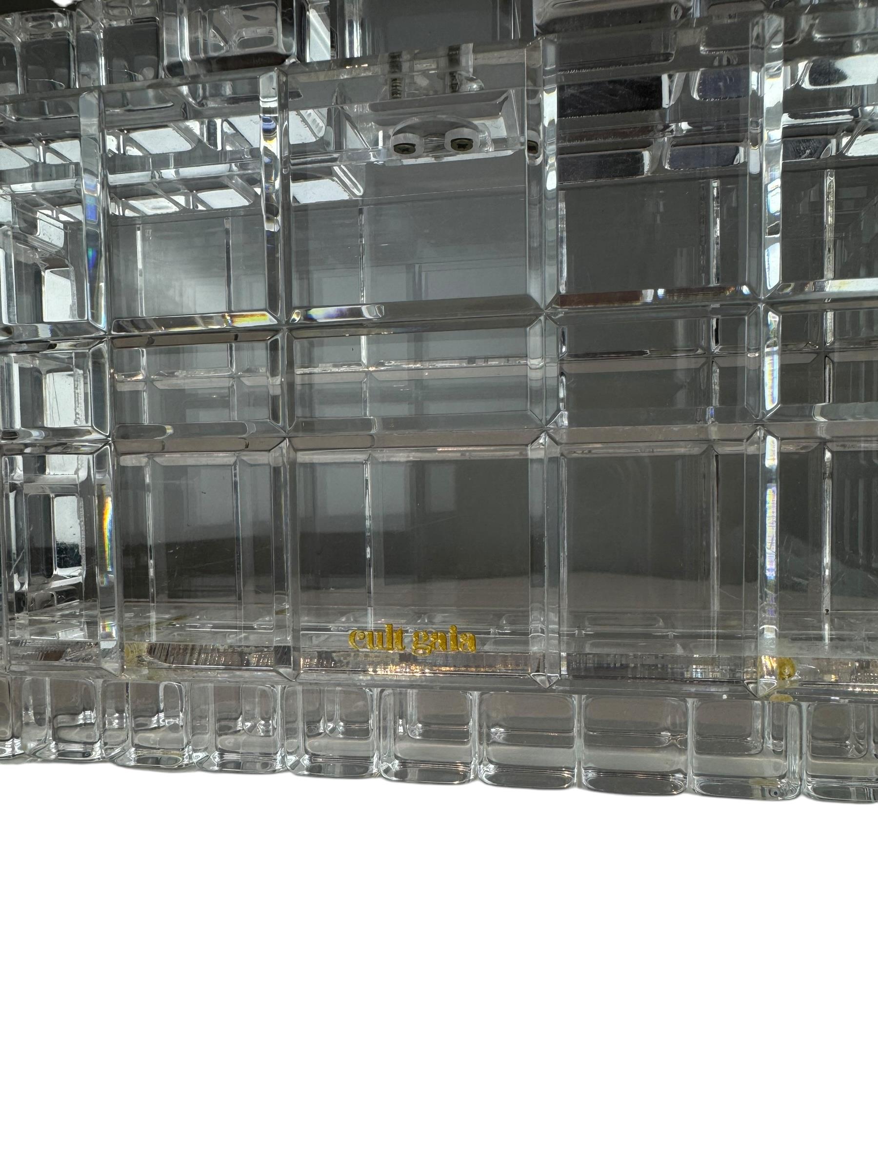 CULT GAIA EDEN CLEAR CUBED CLUTCH BAG