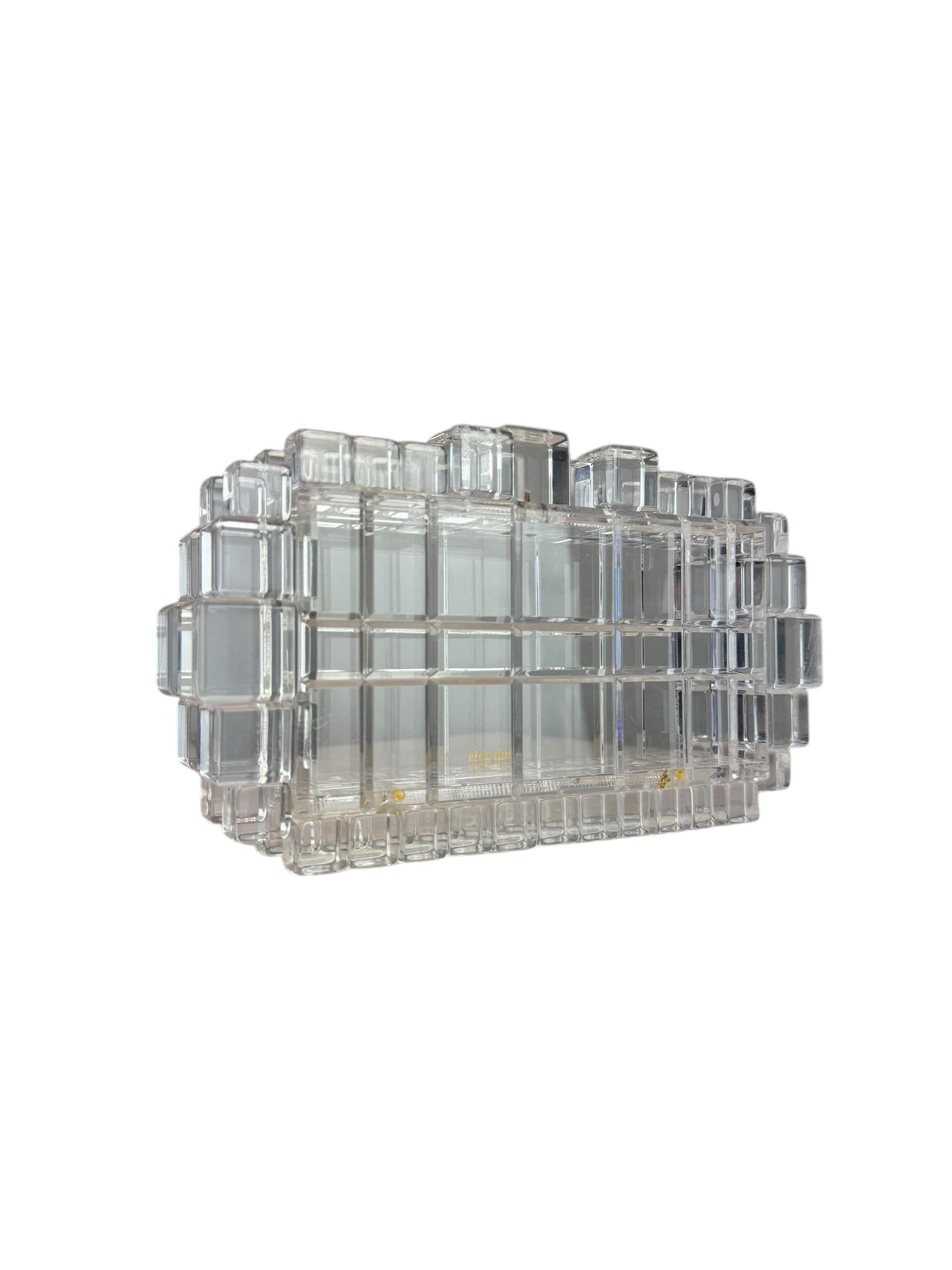 CULT GAIA EDEN CLEAR CUBED CLUTCH BAG